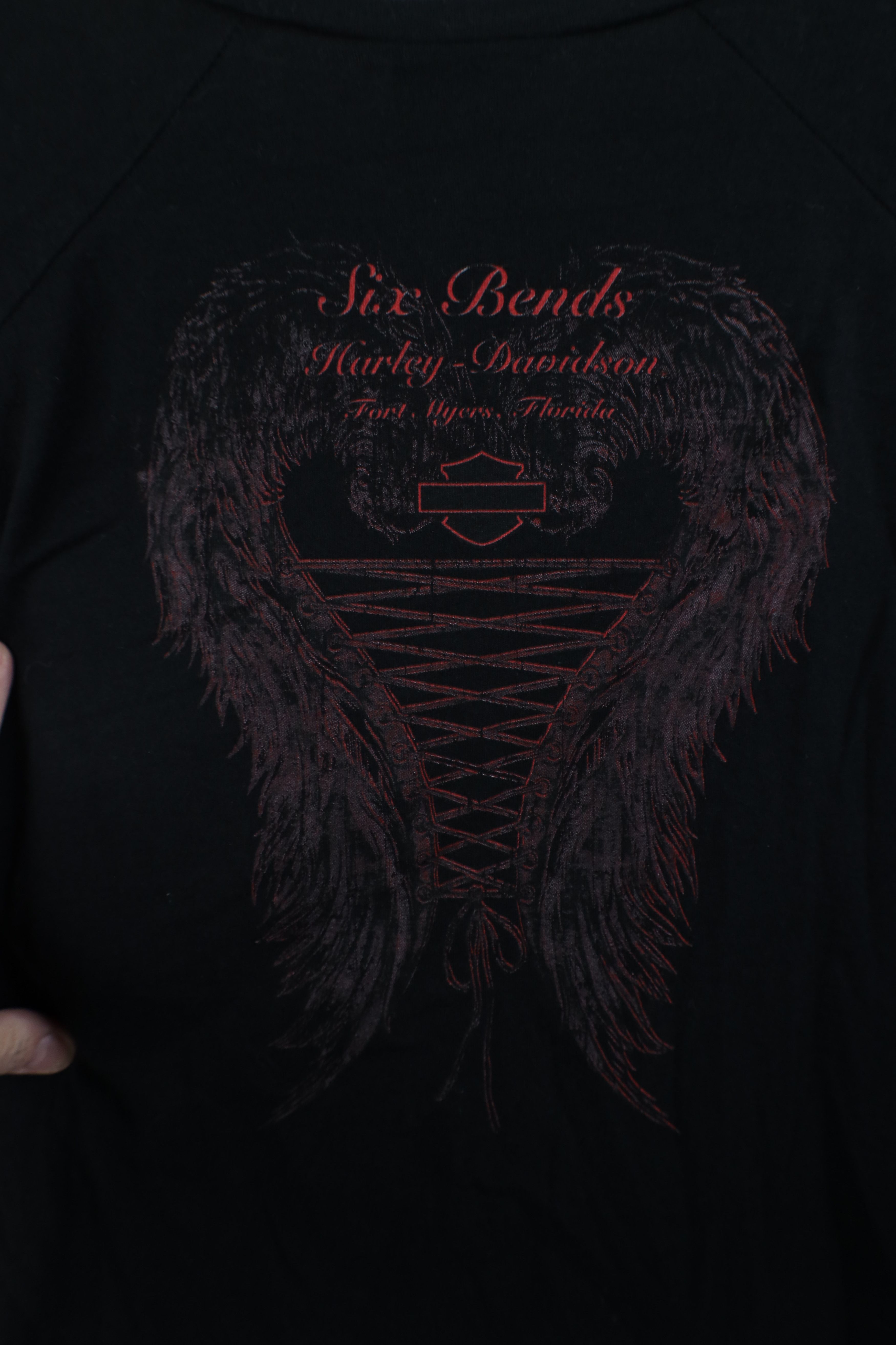 Harley Davidson Vintage Y2K Babydoll Harley Davidson Long Sleeve T-Shirt Size XXL / US 16-18 / IT 52-54 - 9 Thumbnail