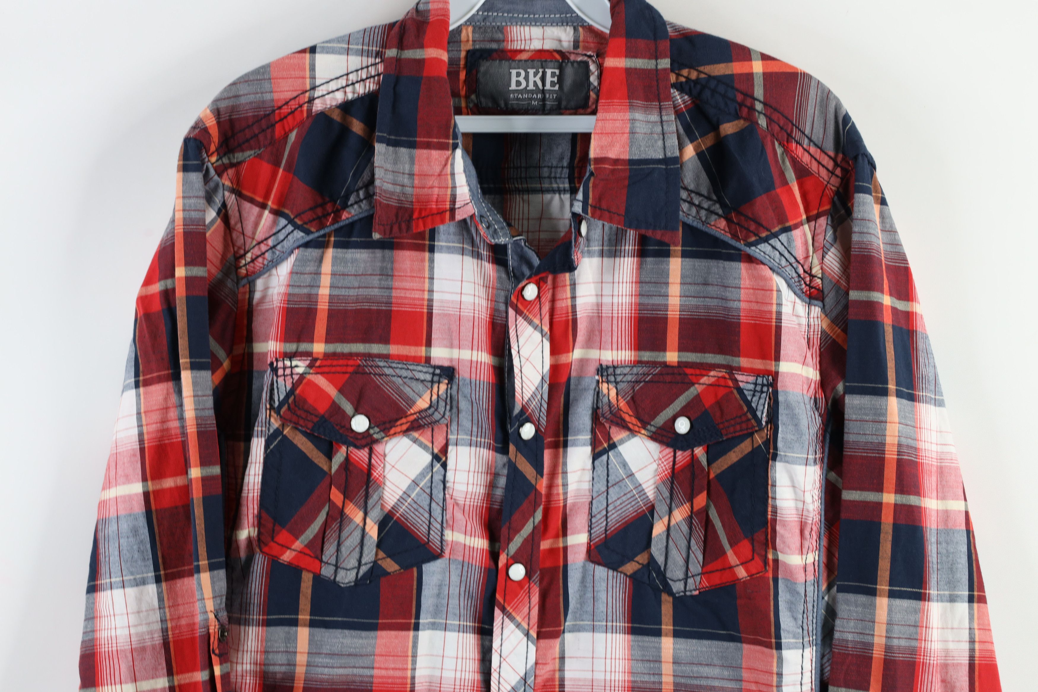 Vintage Buckle BKE Fit Thick Stitch MMA Fighting Button Shirt Plaid Size US M / EU 48-50 / 2 - 3 Thumbnail