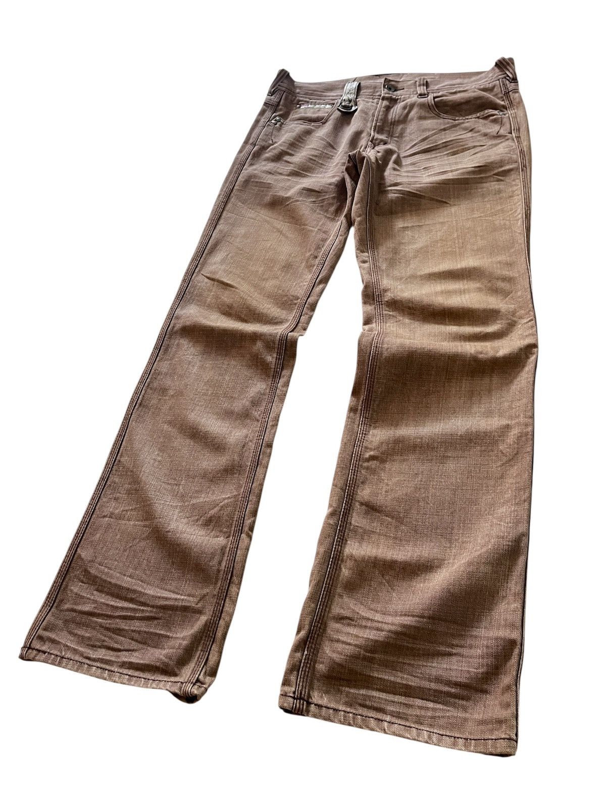 Tornado Mart JAPANESE NCFM SNAKE PHYTON FLARED JEANS Size US 33 - 4 Thumbnail