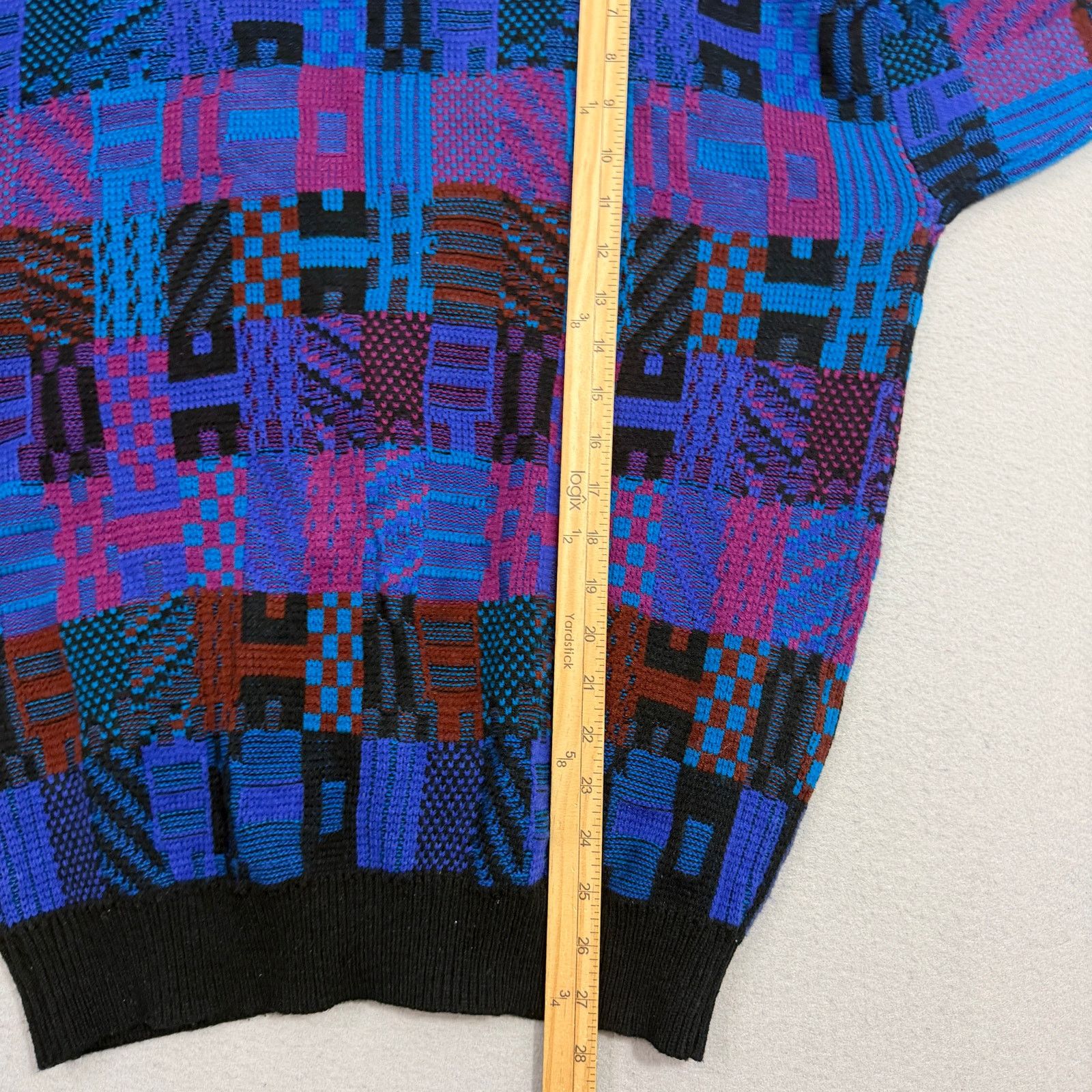 Vintage Vintage Botany 500 Geometric Knit Cardigan Sweater Large Size US L / EU 52-54 / 3 - 7 Thumbnail
