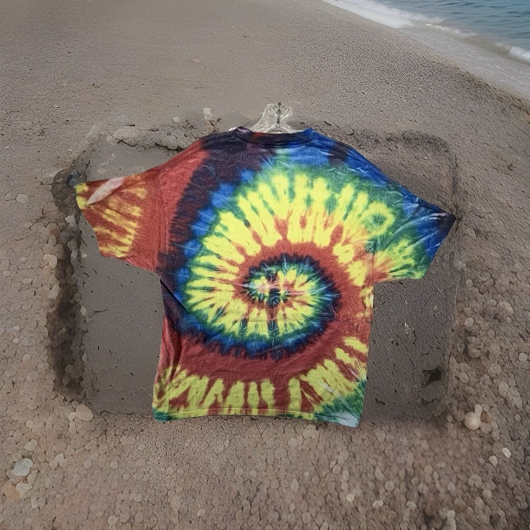 Hanes Vintage Hanes Tie Dye T-Shirt Men Large Geometric Jamaica Beach 90s Cotton Size US L / EU 52-54 / 3 - 2 Thumbnail