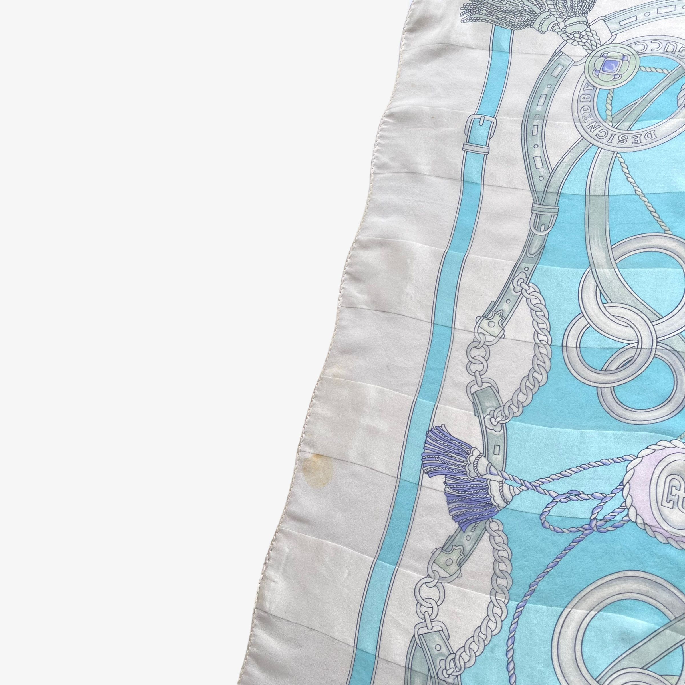 Paolo Gucci Vintage 80s Paolo Gucci Jewel & Equestrian Print Silk Scarf Size ONE SIZE - 7 Thumbnail