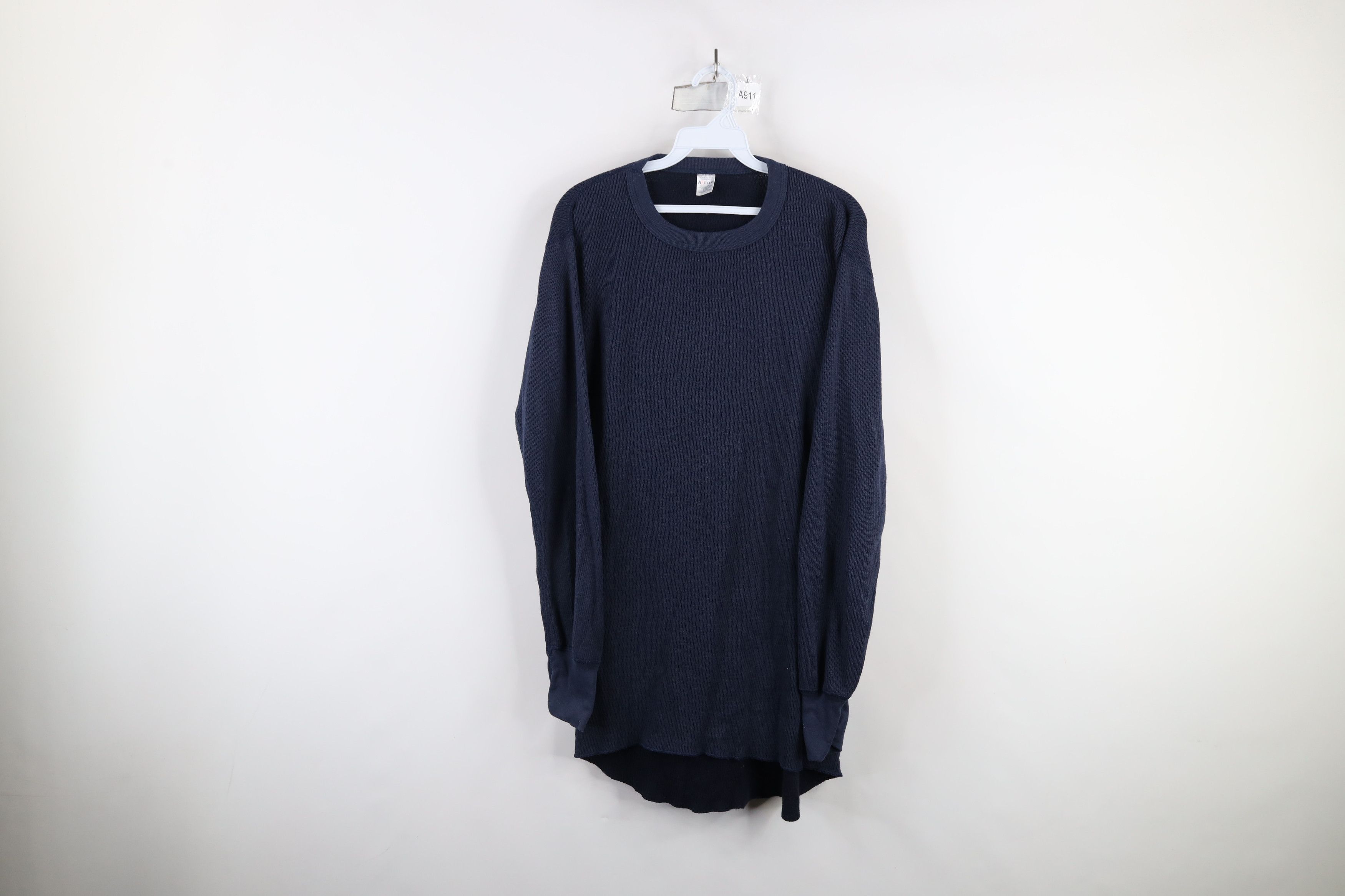 Vintage Vintage 90s Streetwear Waffle Knit Long Sleeve T-Shirt Size US XXL / EU 58 / 5 - 1 Thumbnail