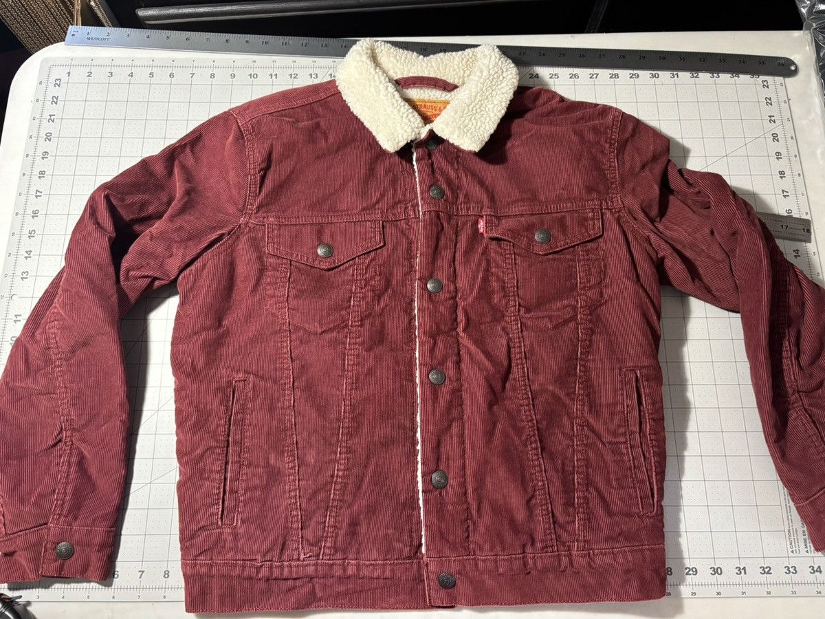 Levi's Sherpa Lined Corduroy Trucker Jacket Size US S / EU 44-46 / 1 - 1 Thumbnail