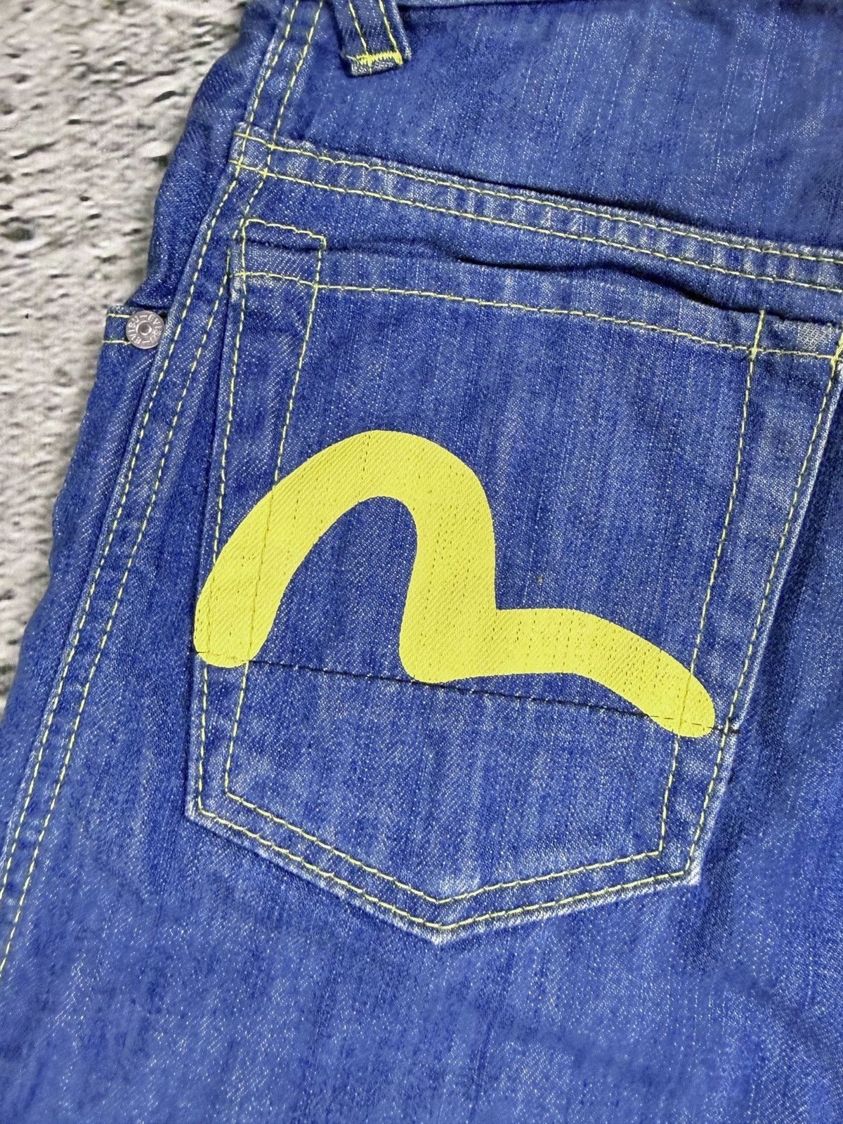 Evisu Evisu EU ED jeans vintage denim pants cargo baby blue Y2K Size 29" - 5 Thumbnail