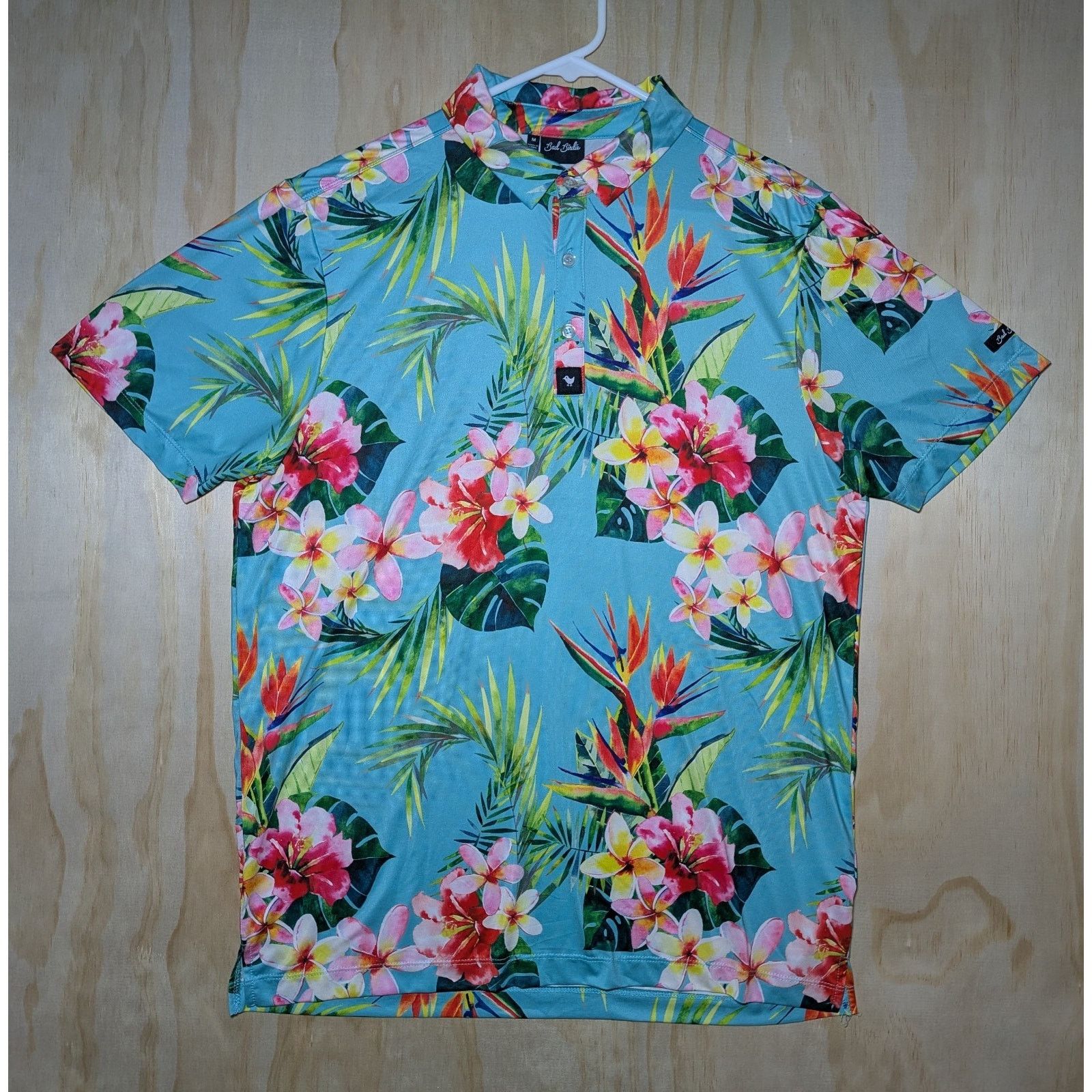 Bad Birdie Bad Birdie Polo Golf Shirt Men's Medium Stretch Tropical Size US M / EU 48-50 / 2 - 1 Thumbnail