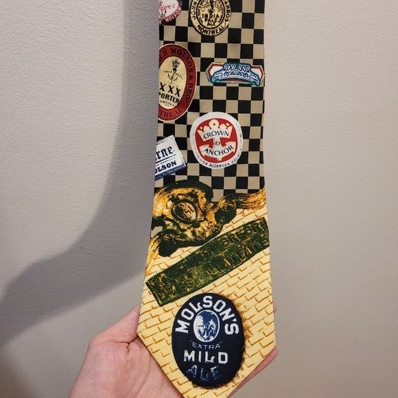 Vintage Molson Breweries Vintage Tie - 100% Crepe De Chine Size ONE SIZE - 2 Thumbnail