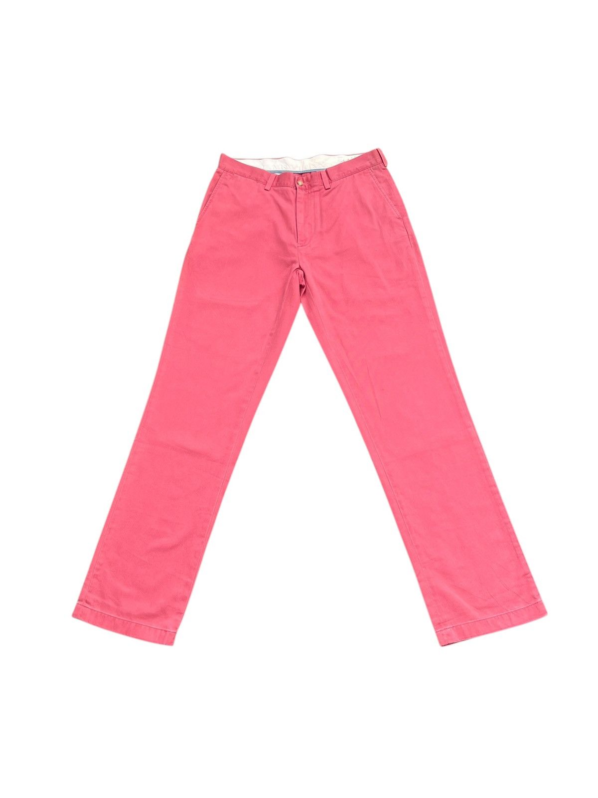 Designer Vintage Polo Ralph Lauren Pink Chinos Size US 34 / EU 50 - 1 Thumbnail
