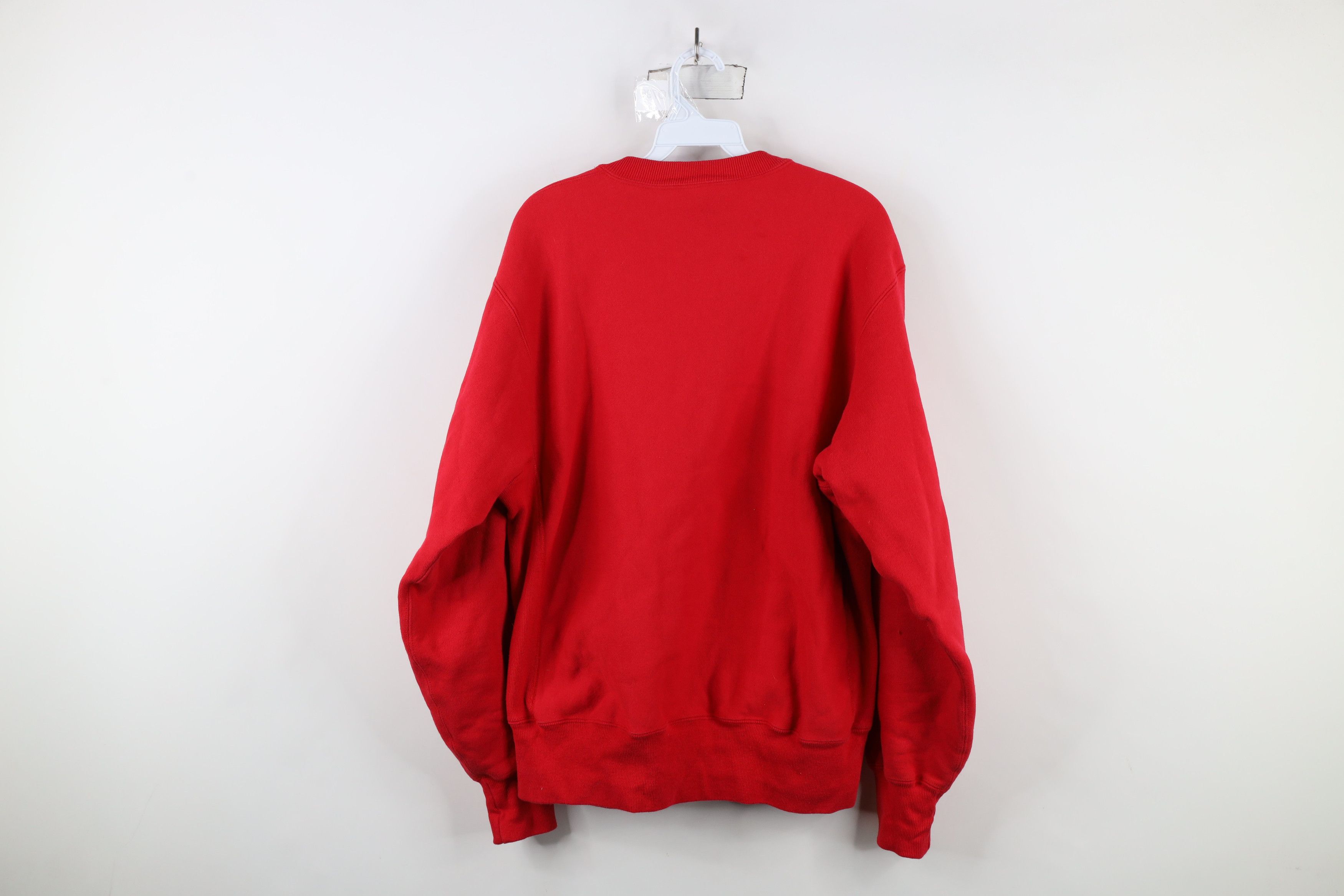 Vintage Vintage 90s Streetwear Heavyweight Cross Weave Sweatshirt Size US L / EU 52-54 / 3 - 11 Thumbnail