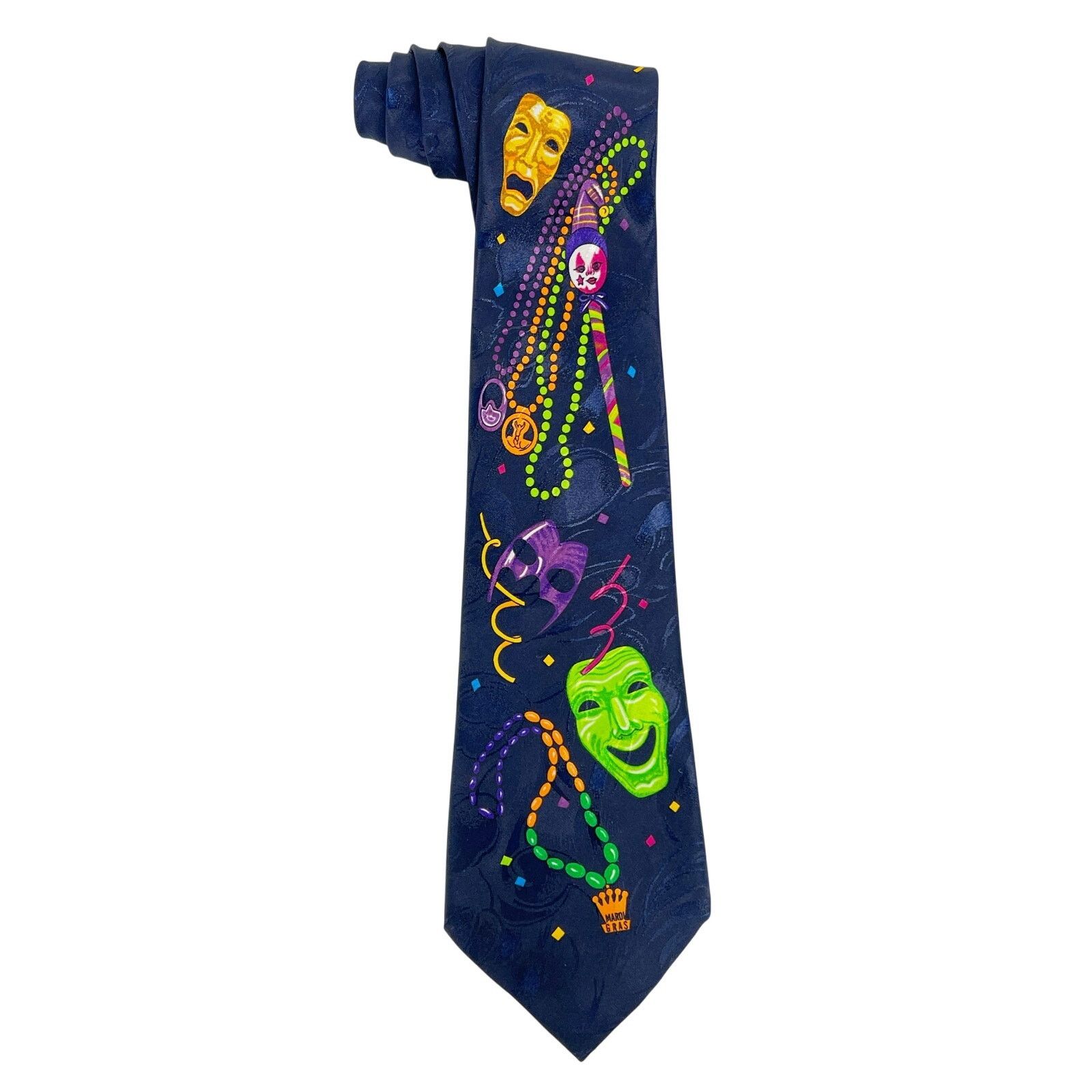 Vintage 90s Mardi Gras neck tie 1990s vintage Size ONE SIZE - 1 Thumbnail