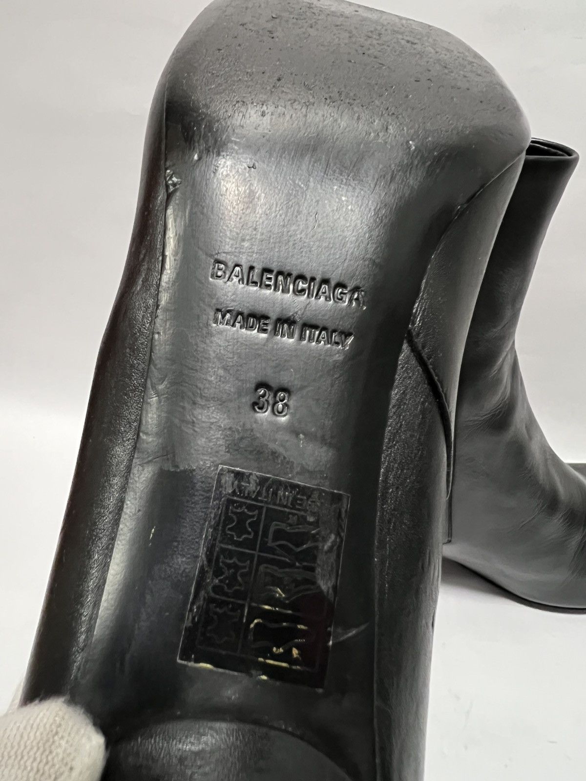 Balenciaga Balenciaga - Square Toe Leather Ankle Boots Size US 8 / IT 38 - 14 Thumbnail
