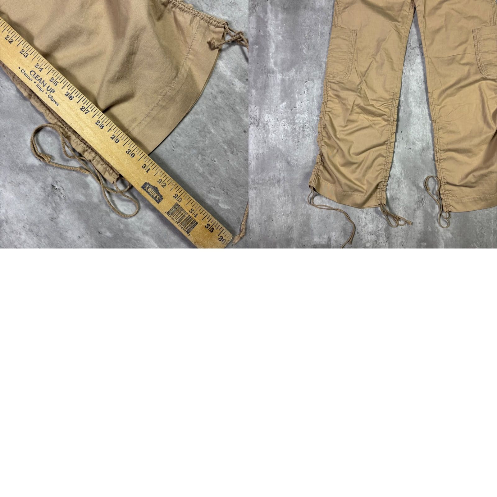 Vintage VINTAGE Fire Jeans Taryn Cargo Pants Women Tan Drawstring Ruched Leg Size 1 Modernized for Search Size 25" / US 0 / IT 36 - 8 Thumbnail