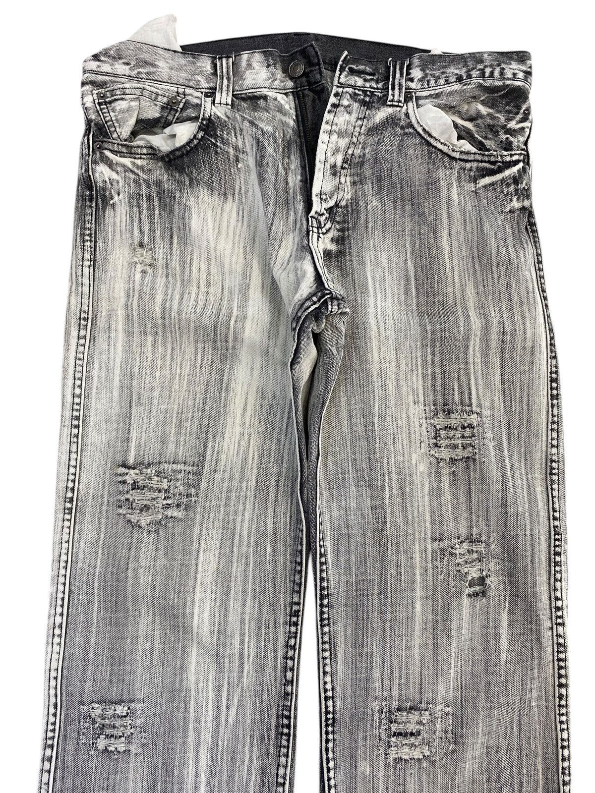 Japanese Brand Japanese Brand Black Acid Wash Style Ripped Jeans Size US 34 / EU 50 - 2 Thumbnail