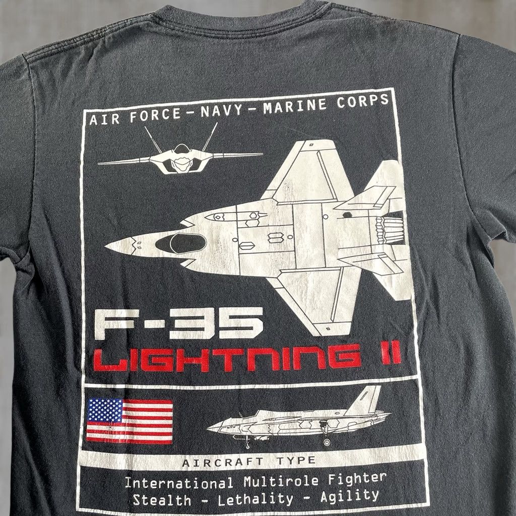Vintage Northrop Grumman Shirt Men’s Small F-35 Lightning 2 International Fighter Jet Black Space Planes Men S Size US S / EU 44-46 / 1 - 1 Thumbnail