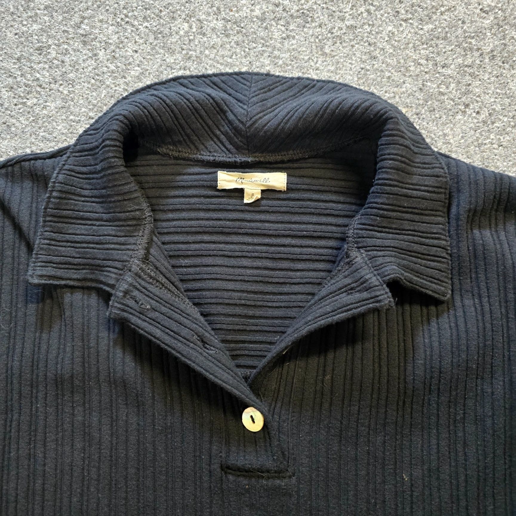 Madewell Madewell Top Womens Size S Black Ribbed Long Sleeve Capsule Casual Basic Shirt Size S / US 4 / IT 40 - 2 Thumbnail