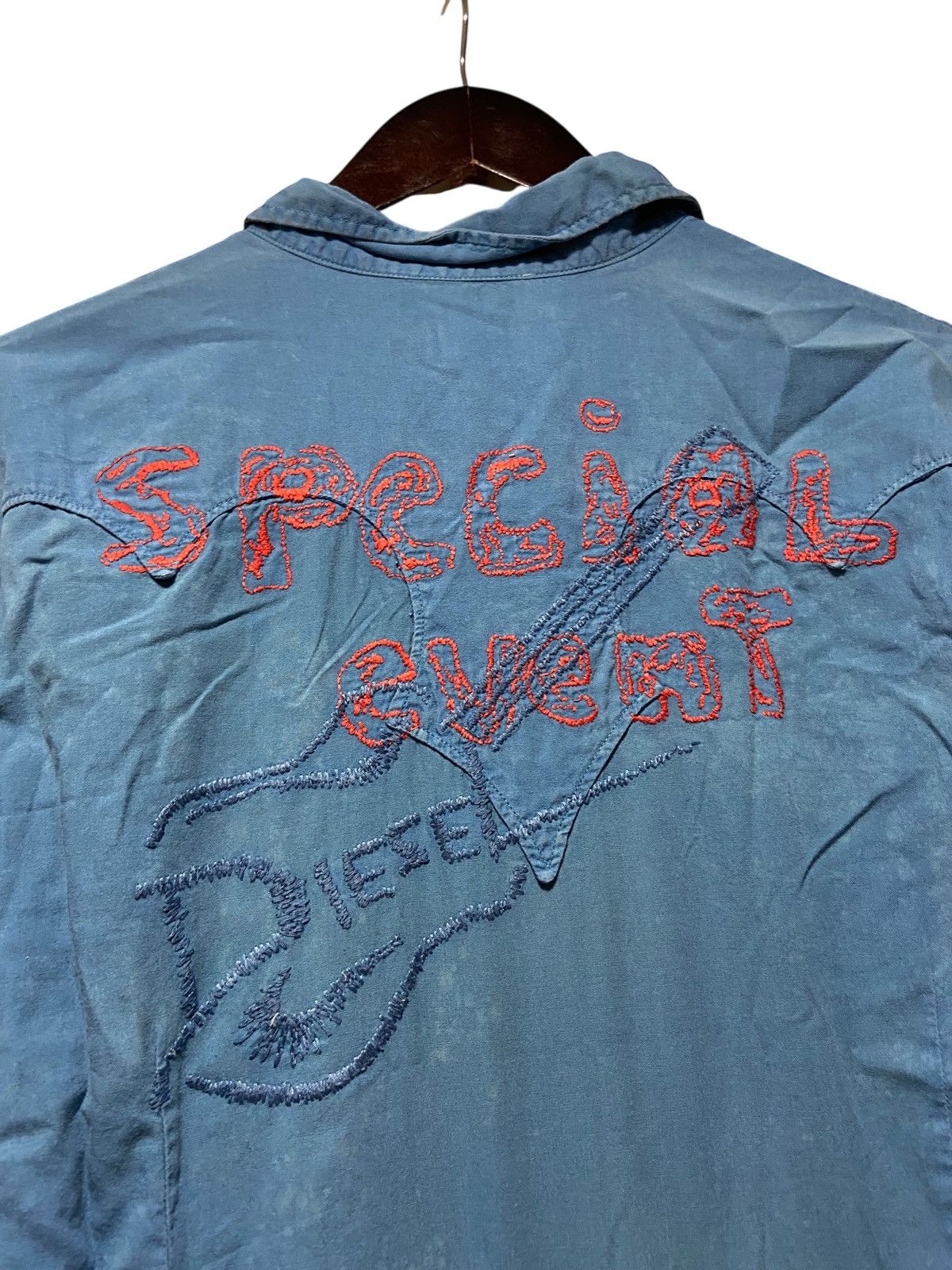 Diesel Vintage Diesel Western Pearl Snap Crazy Needle Shirt Size L Size US L / EU 52-54 / 3 - 2 Thumbnail