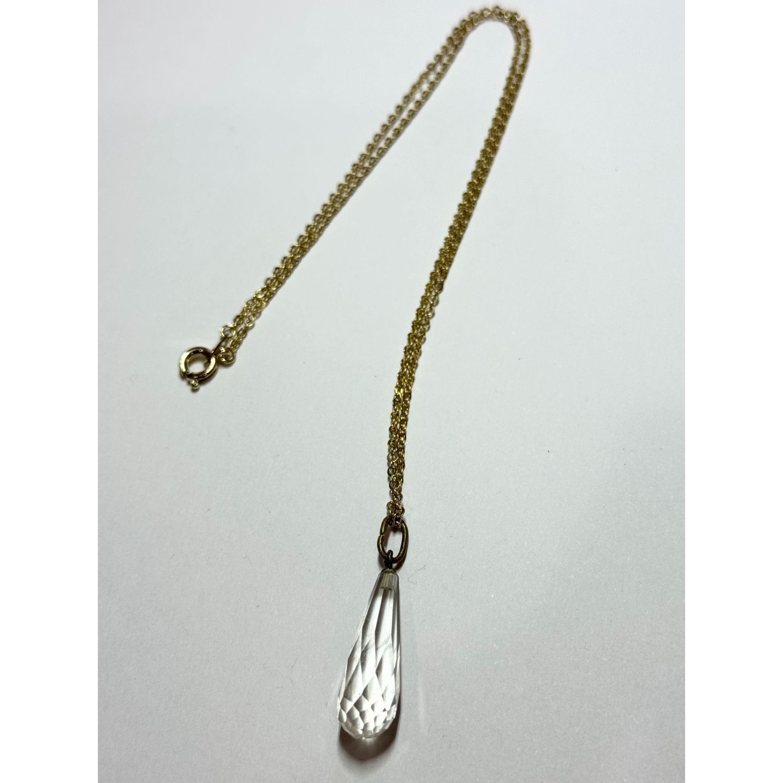 Vintage Vintage faceted crystal drop charm necklace Size ONE SIZE - 2 Thumbnail