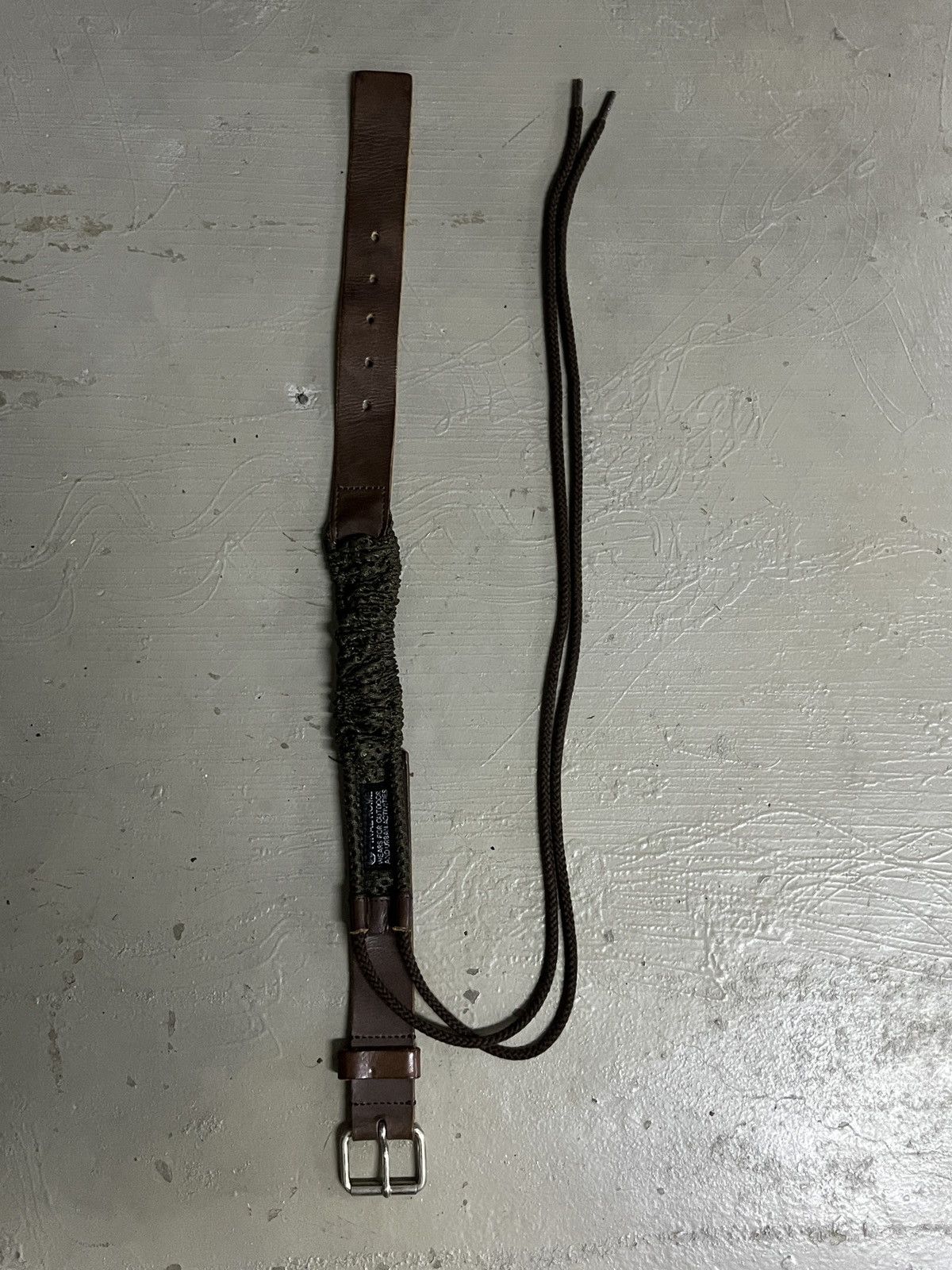 Final Home Final Home Issey Miyake Leather/Mesh Utility Tactical Belt Size ONE SIZE - 11 Thumbnail