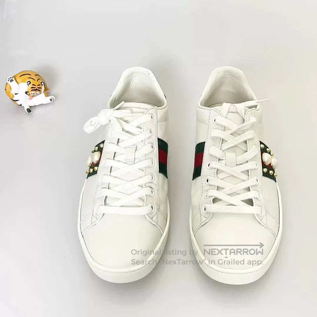 Gucci Gucci Pearl White Sneakers. Size US 8 / IT 38 - 4 Thumbnail