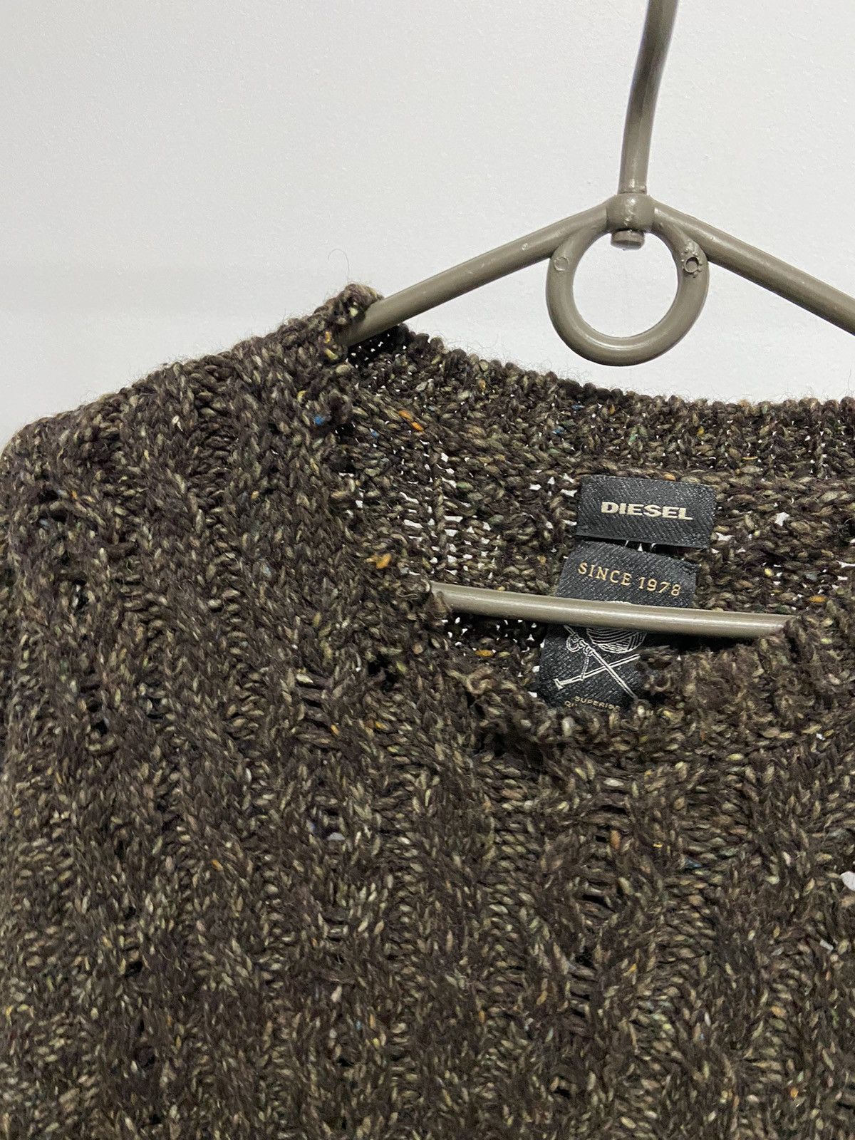 Diesel × Vintage Diesel distressed sweater avant garde vintage style Size US L / EU 52-54 / 3 - 11 Thumbnail