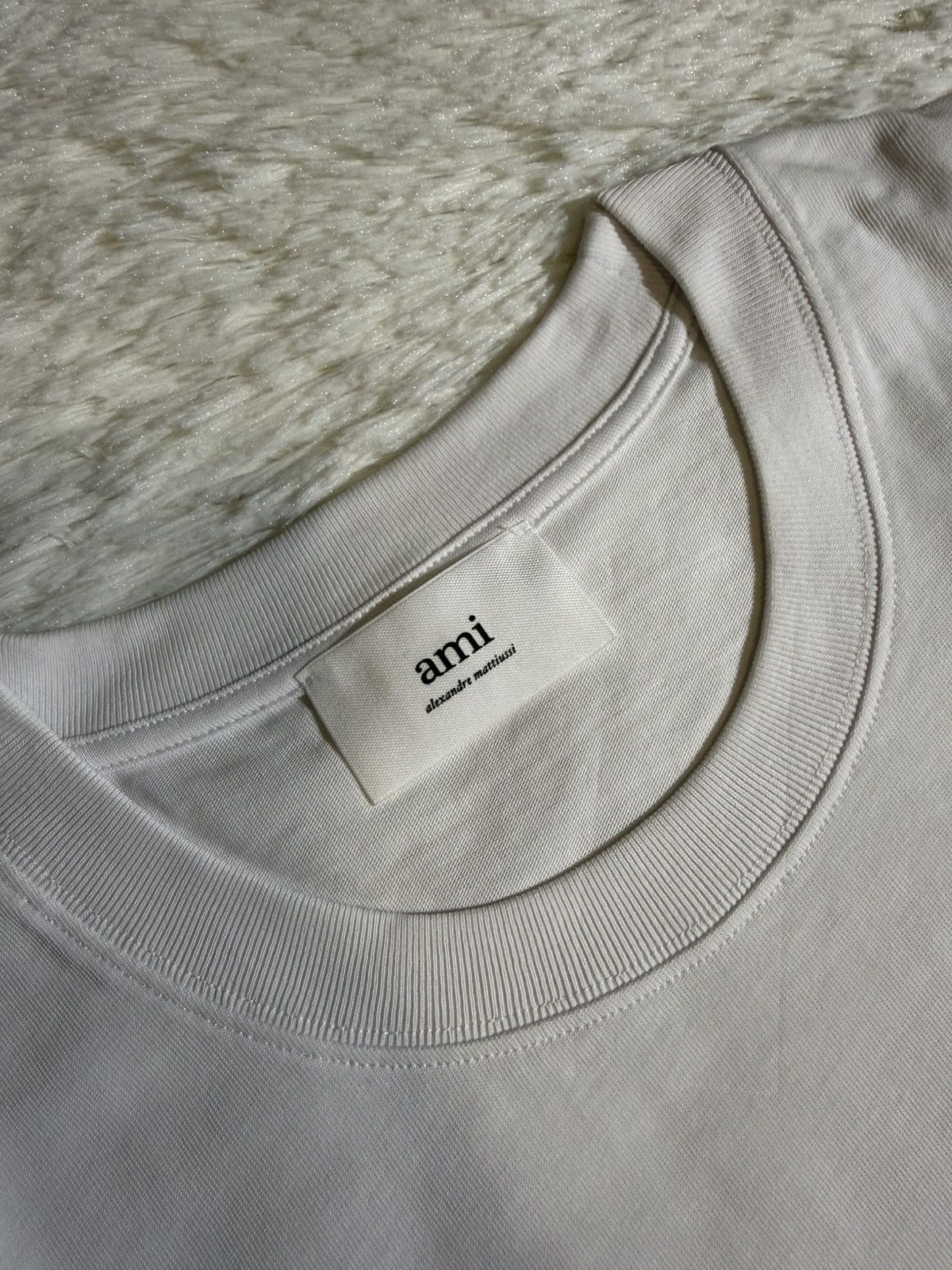 AMI Ami white t shirt Size US L / EU 52-54 / 3 - 3 Thumbnail