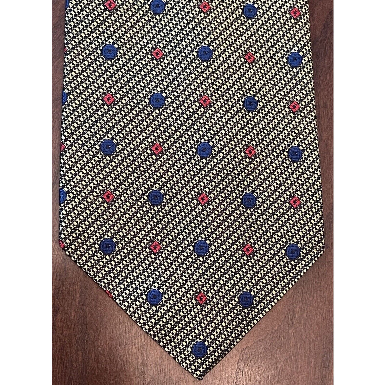 Jos. A. Bank Corporate Collection Jos. A. Bank Gold Blue Hand Made Silk Size ONE SIZE - 1 Thumbnail
