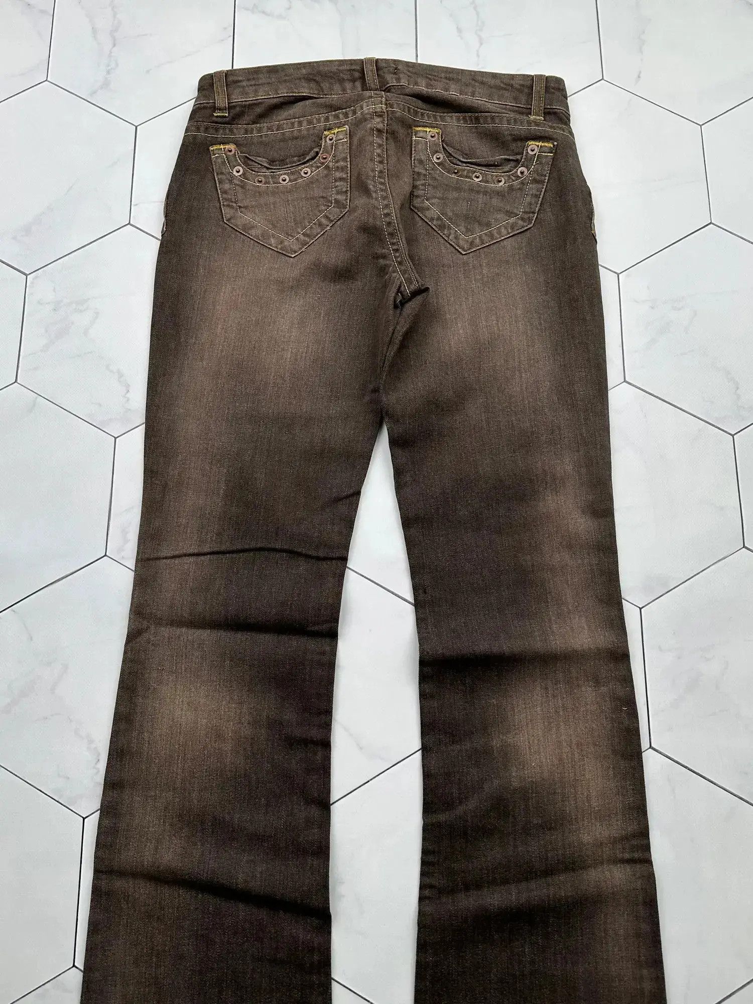 Japanese Brand Vintage Faded Flare Jeans (B463)E2 Size 28" / US 6 / IT 42 - 5 Thumbnail