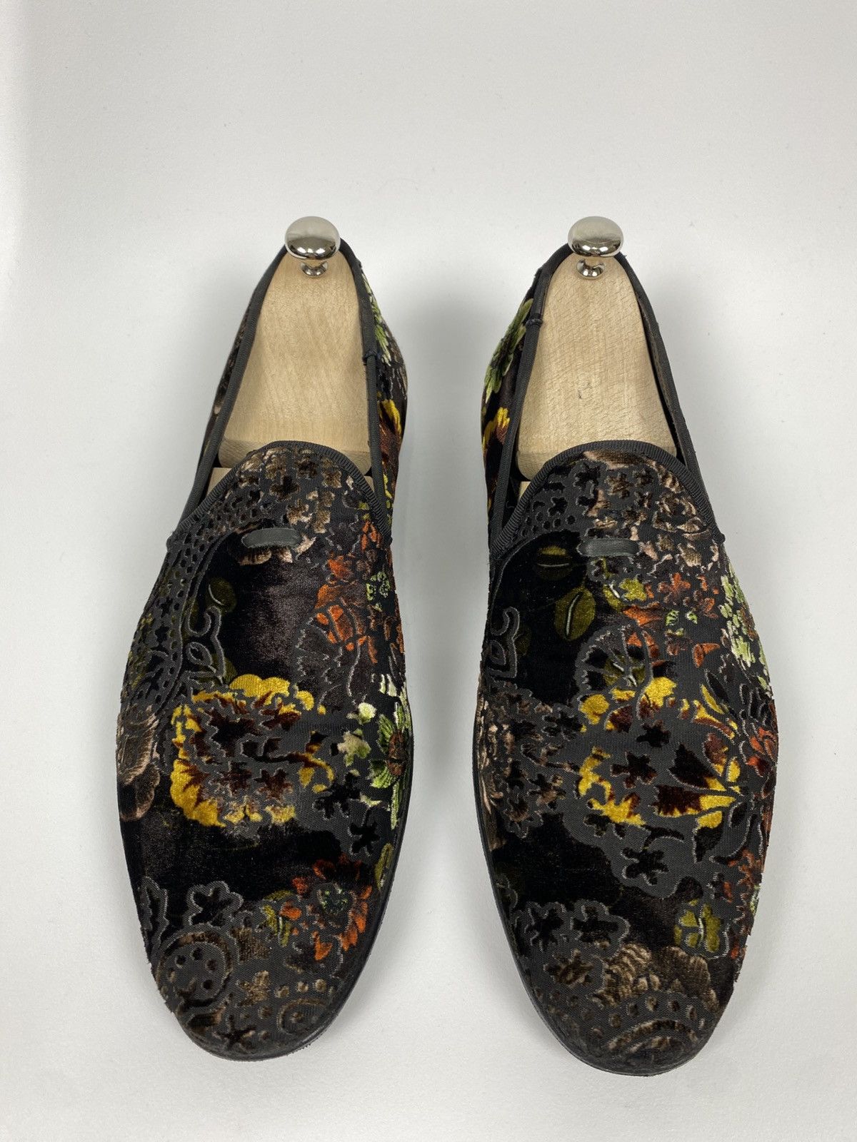 Other Re Ferdinando Italy Velour Loafers Embroidered Baroque 43 Size US 10 / EU 43 - 2 Thumbnail