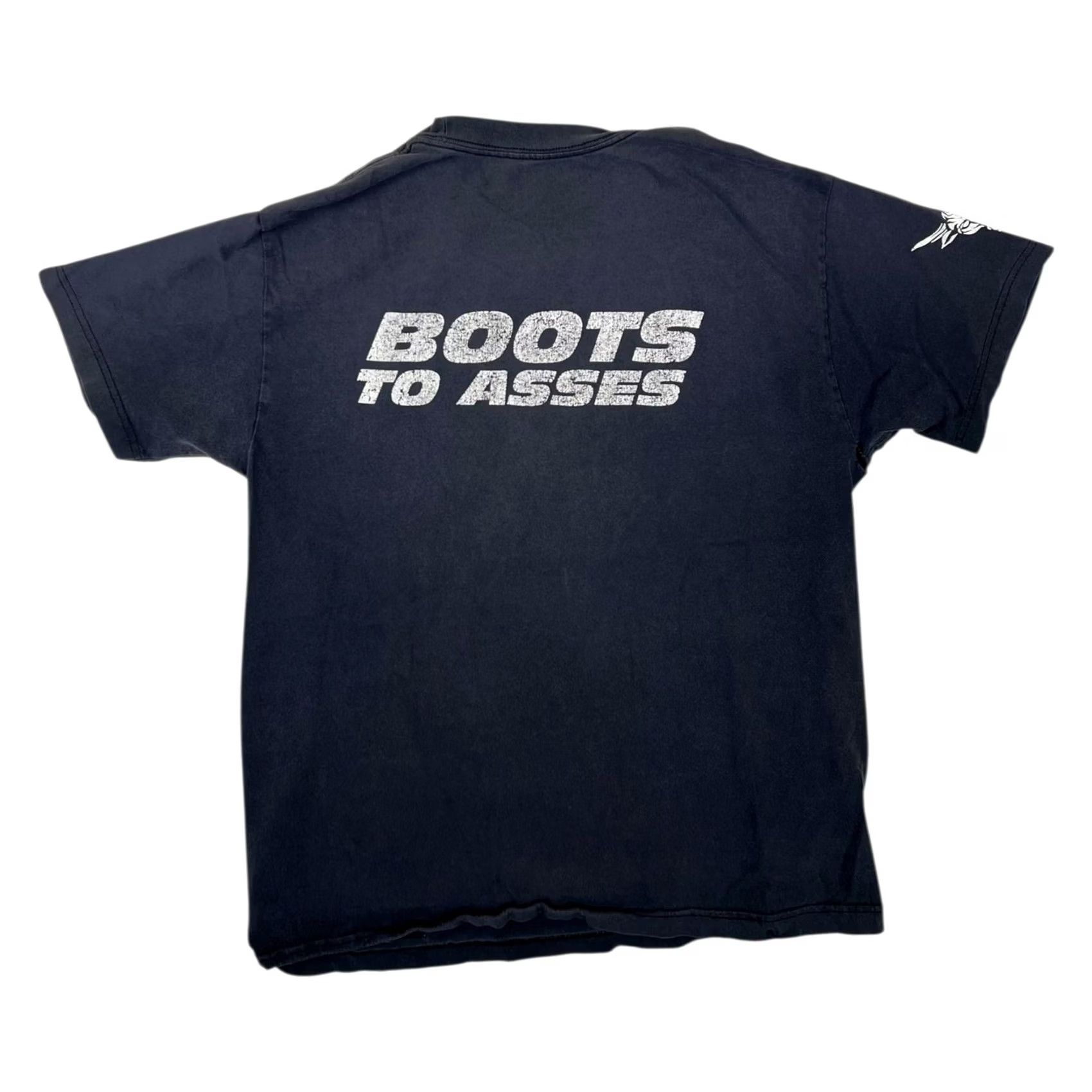 Etro VINTAGE WWE The Rock T-Shirt Mens M Black Crew Neck Graphic Short Sleeve "TEAM BRING IT BOOTS TO ASSES Size US M / EU 48-50 / 2 - 2 Thumbnail
