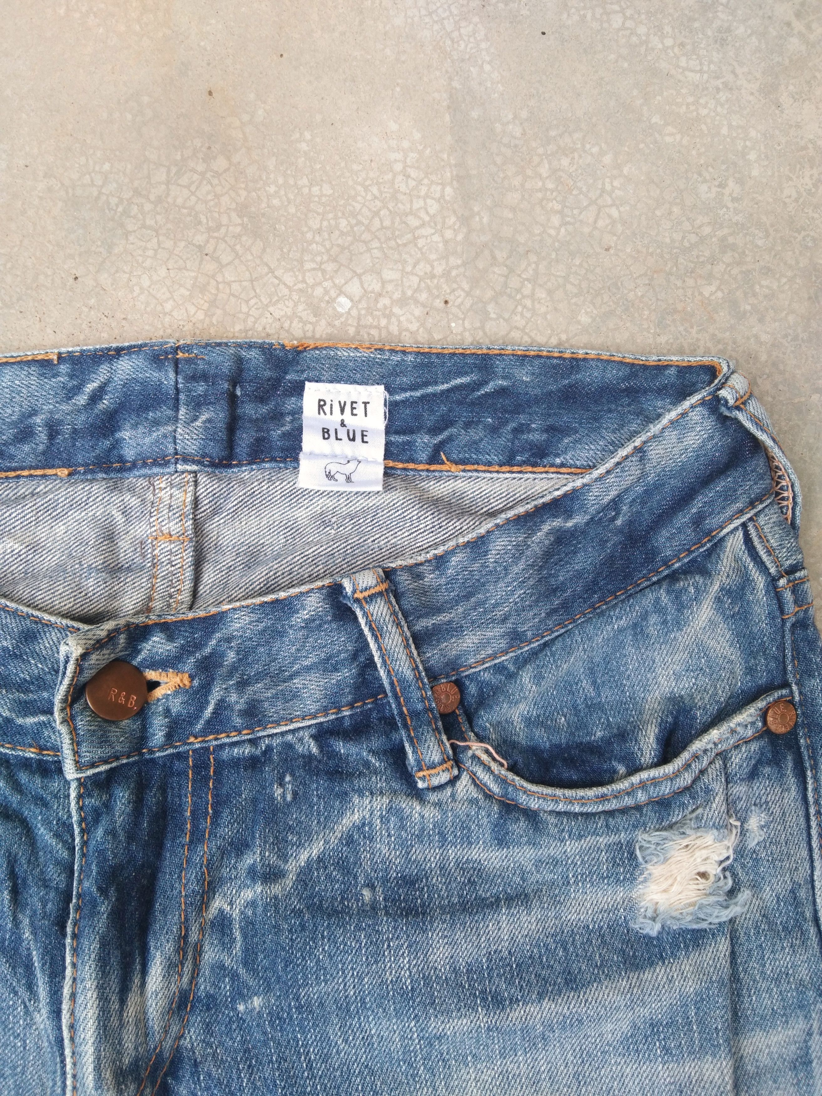 Japanese Brand Vintage Japanese Retro Punk Distressed Jeans 28x29 Size US 28 / EU 44 - 4 Thumbnail