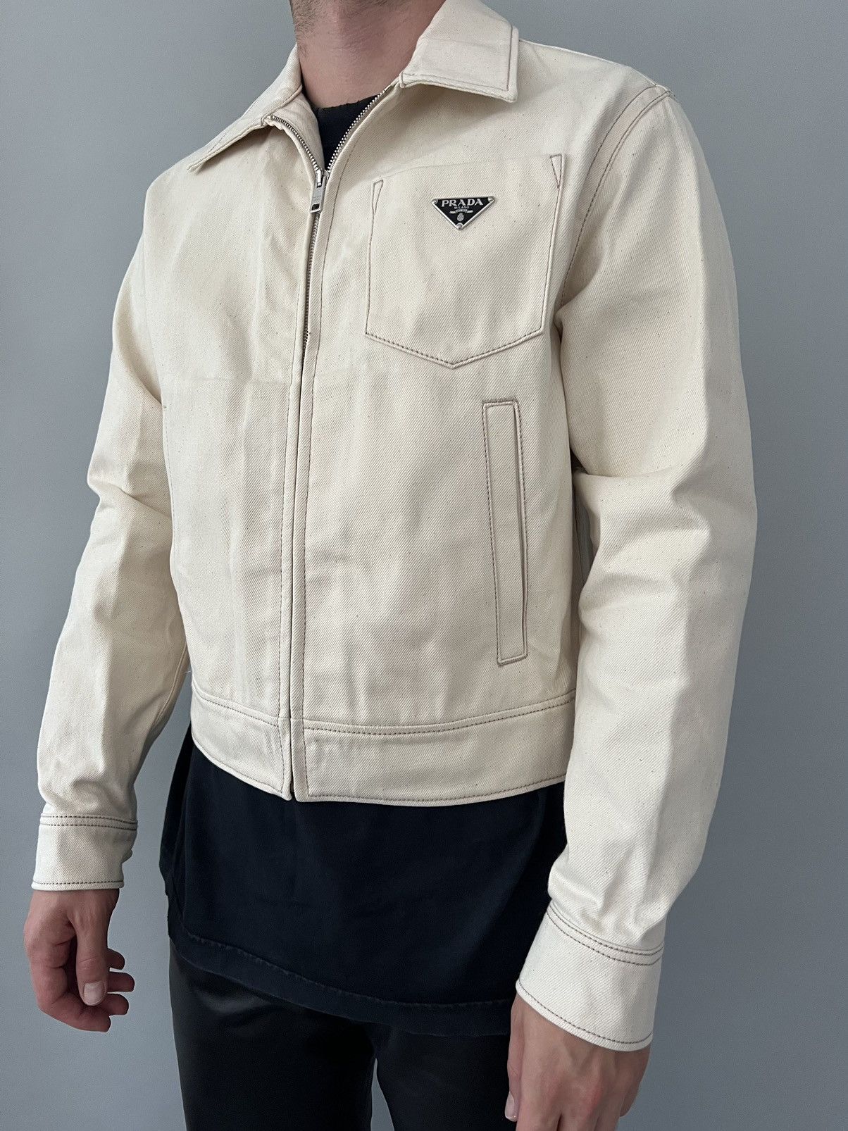 Prada Prada Bull Denim Blouson Jacket Size US S / EU 44-46 / 1 - 8 Thumbnail