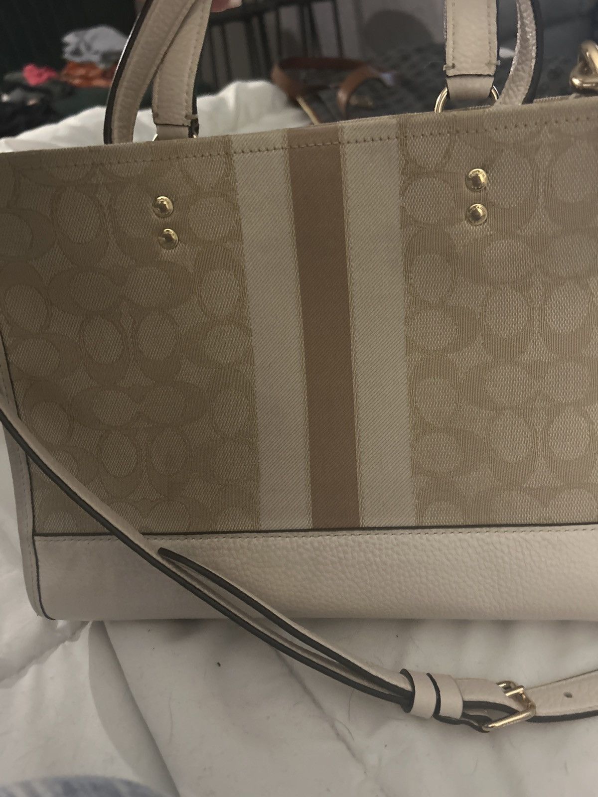 Coach Beige/Cream Coach Purse Size ONE SIZE - 2 Thumbnail