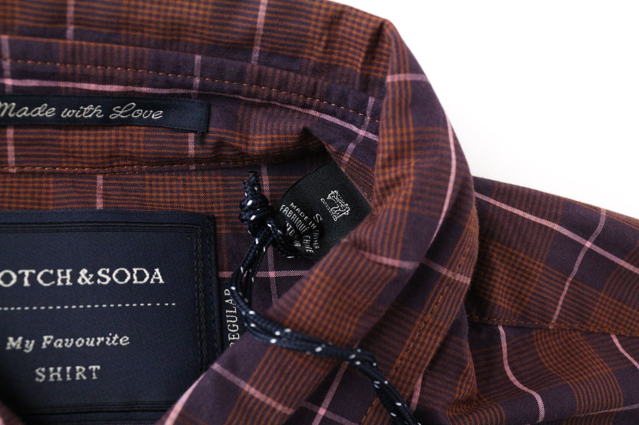 Scotch & Soda AMS COUTURE S Purple Checked Cotton Shirt 75814 Size US S / EU 44-46 / 1 - 5 Thumbnail