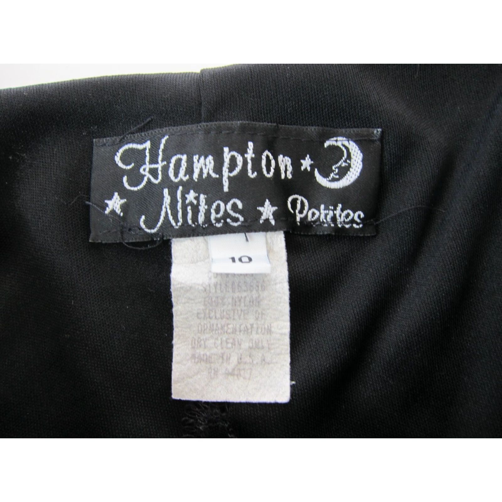 Vintage VINTAGE Hampton Nites Black Stretch Long Sleeve Lined Tunic Dress 8-10 Dress Kn 32" bust 30" waist 36" hip Womens Size L / US 10 / IT 46 - 4 Thumbnail