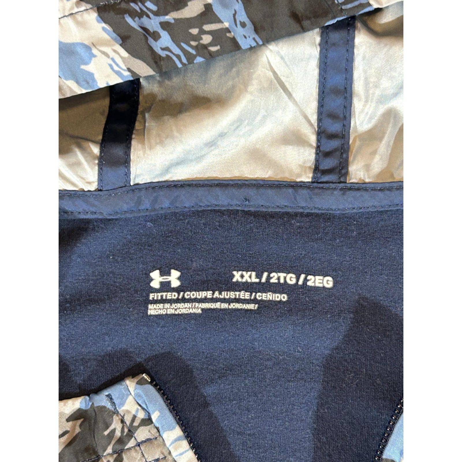 Under Armour Under Armour Hoodie Men 2XL Blue Camo 1/4 Zip Pullover Wind Anorak Jacket UA XXL Size US XXL / EU 58 / 5 - 6 Thumbnail