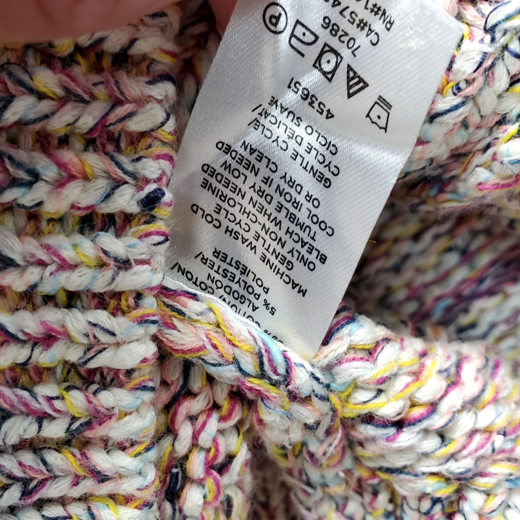 Loft LOFT Womens Small Multicolor Twist Yarn Chunky Knit Crew Neck Pullover Sweater Size S / US 4 / IT 40 - 7 Thumbnail