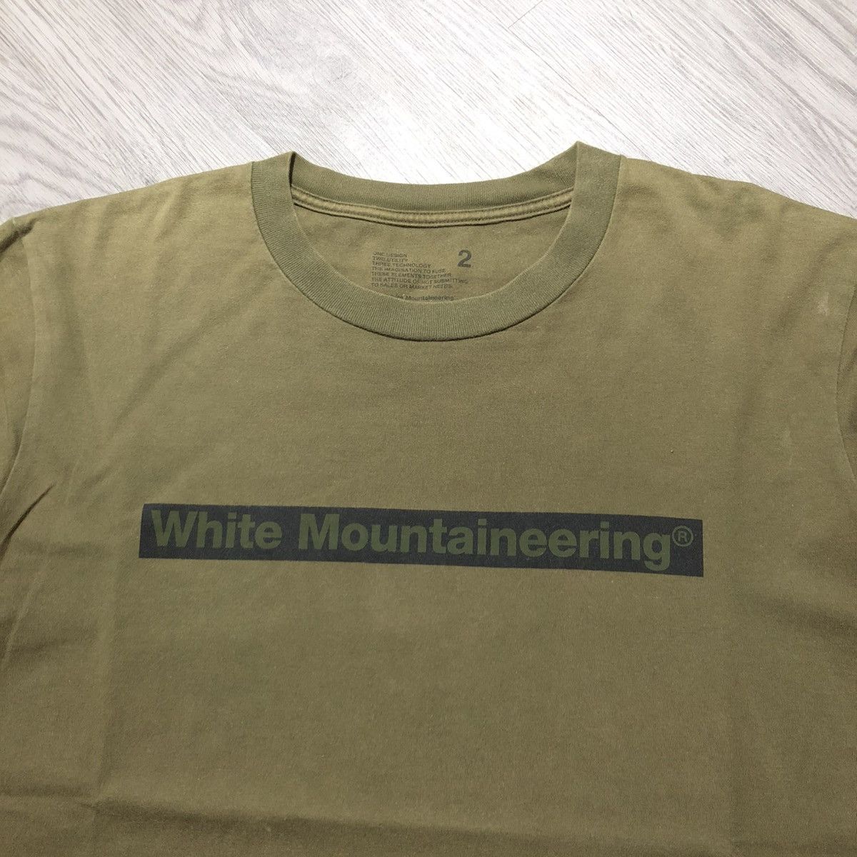 White Mountaineering 🇯🇵 White Mountaineering Logo Box T-shirt Green Army Size US L / EU 52-54 / 3 - 3 Thumbnail
