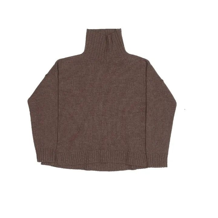 Max Mara Maxmara Brown Turtleneck Knit Sweater 0079 Size L / US 10 / IT 46 - 1 Thumbnail