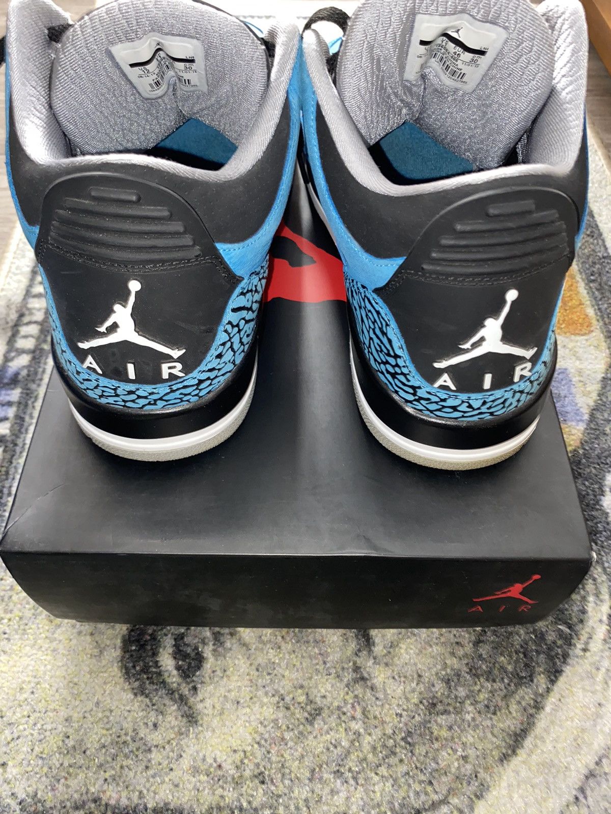 Jordan Brand × Nike Jordan 3 Retro Powder Blue Size US 12 / EU 45 - 7 Thumbnail