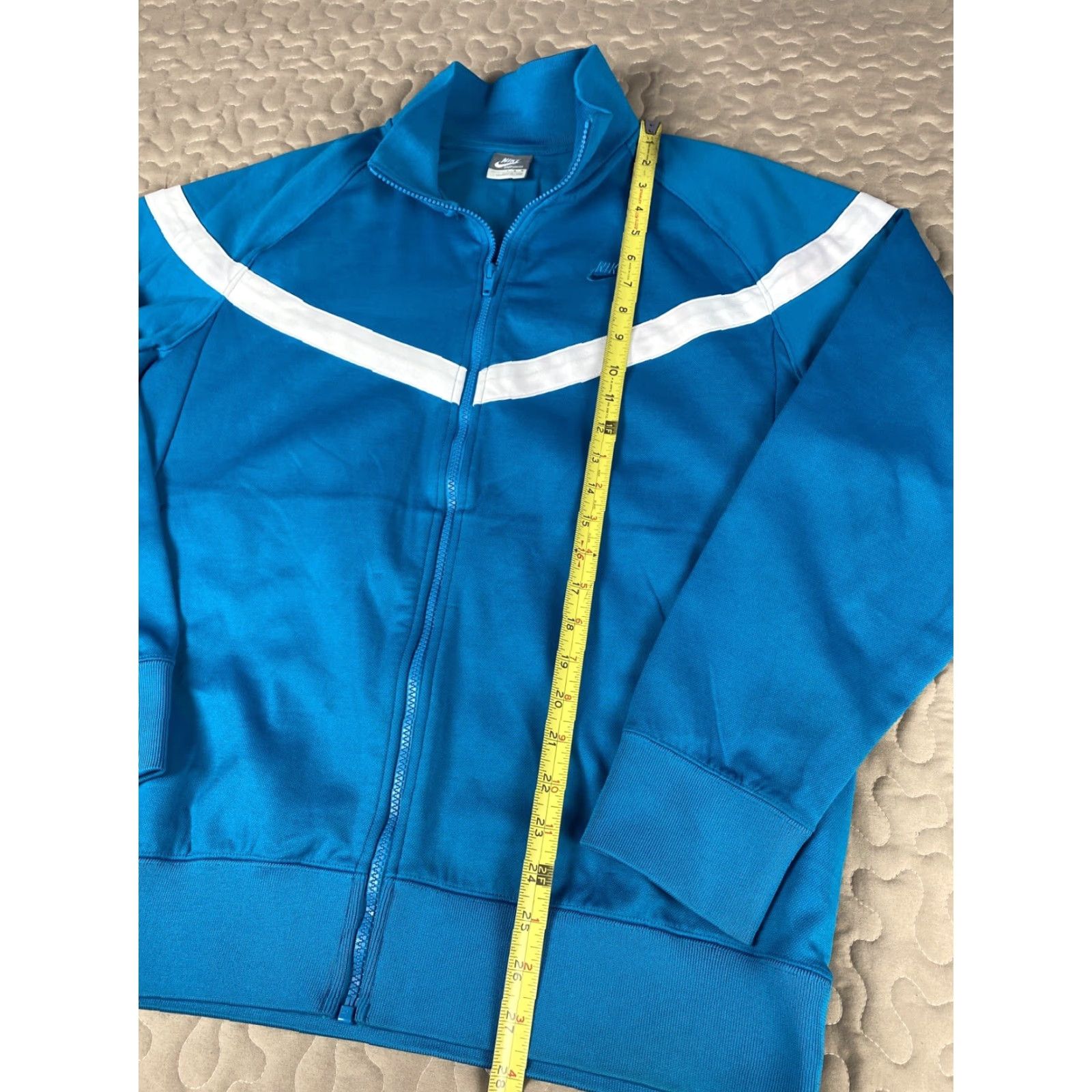 Nike VINTAGE Nike Air Track Jacket Aqua Teal Mens L Turquoise Bomber Windbreaker Size US L / EU 52-54 / 3 - 6 Thumbnail