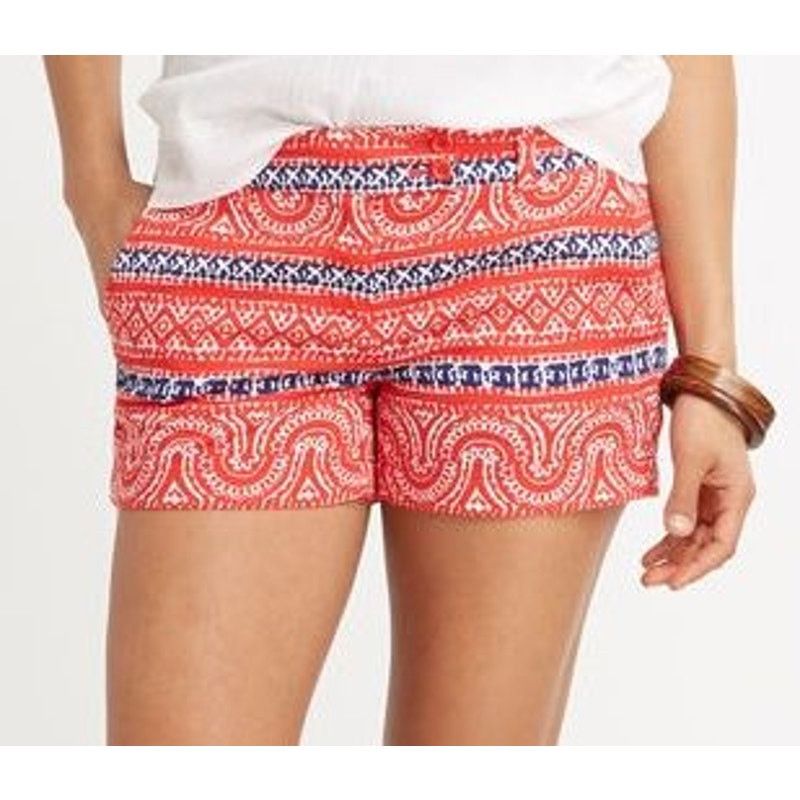 Vineyard Vines Vineyard Vines Women's Chino Shorts Size 6 Red White Blue Size 28" / US 6 / IT 42 - 1 Thumbnail