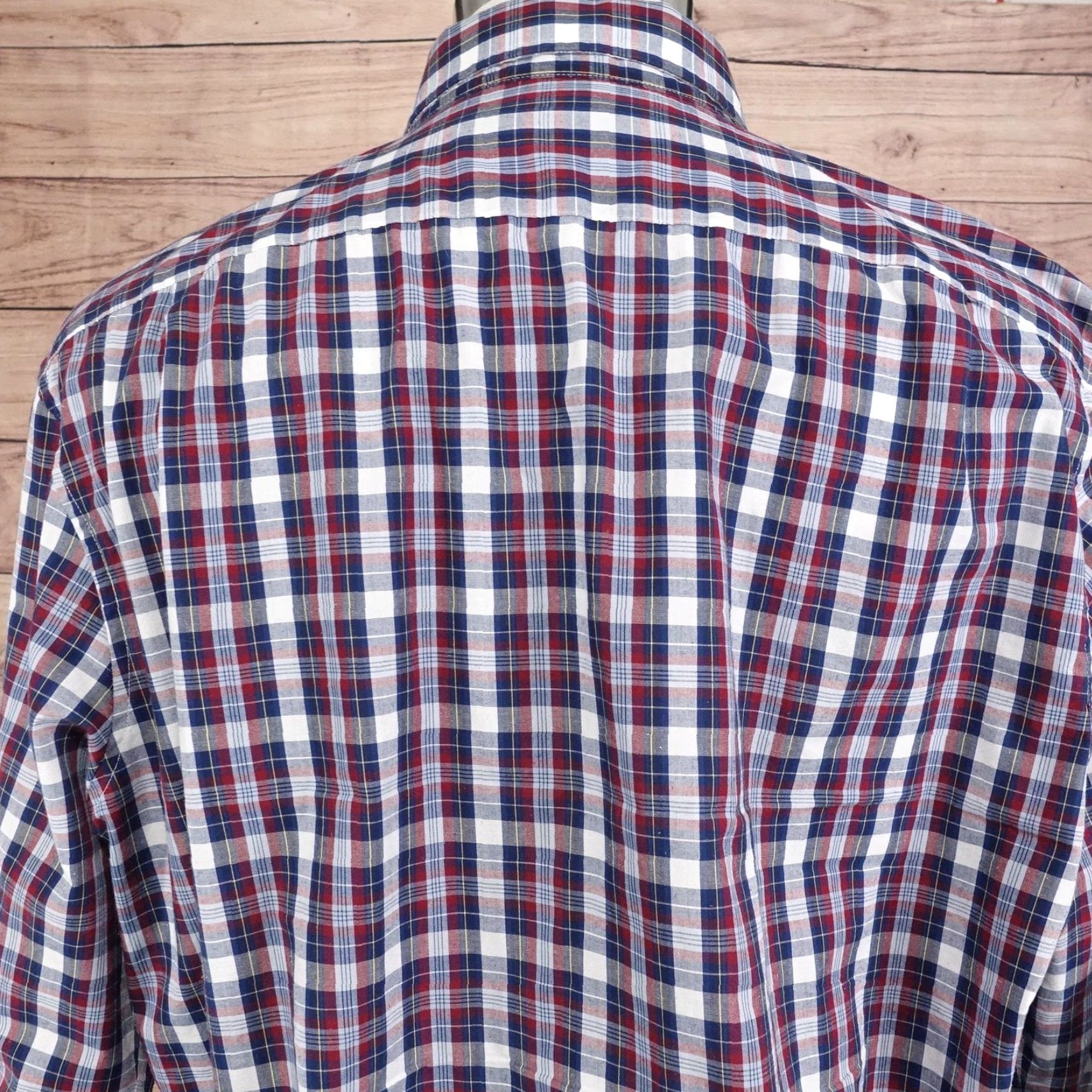 Nautica Nautica Shirt Mens XL Red Blue Plaid Classic Fit Button-Down Long Sleeve Casual Size US XL / EU 56 / 4 - 5 Thumbnail