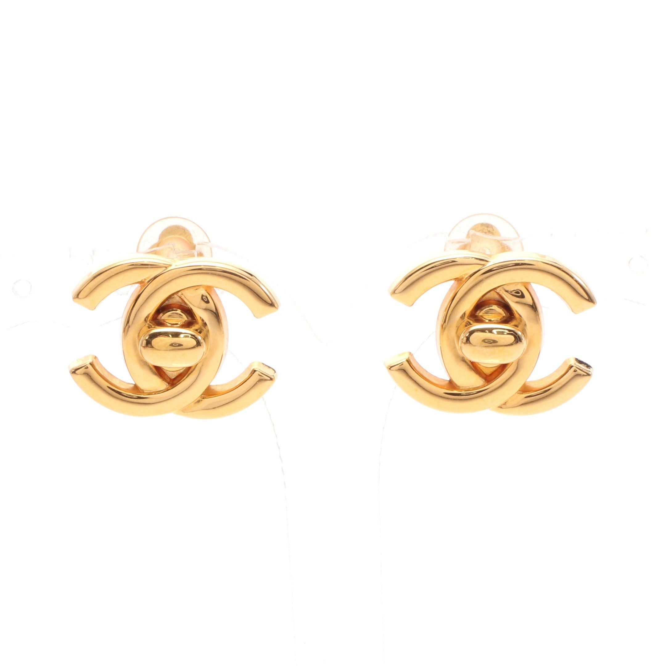 Chanel Chanel Coco Mark Earrings Gp Gold 97P Size ONE SIZE - 1 Thumbnail