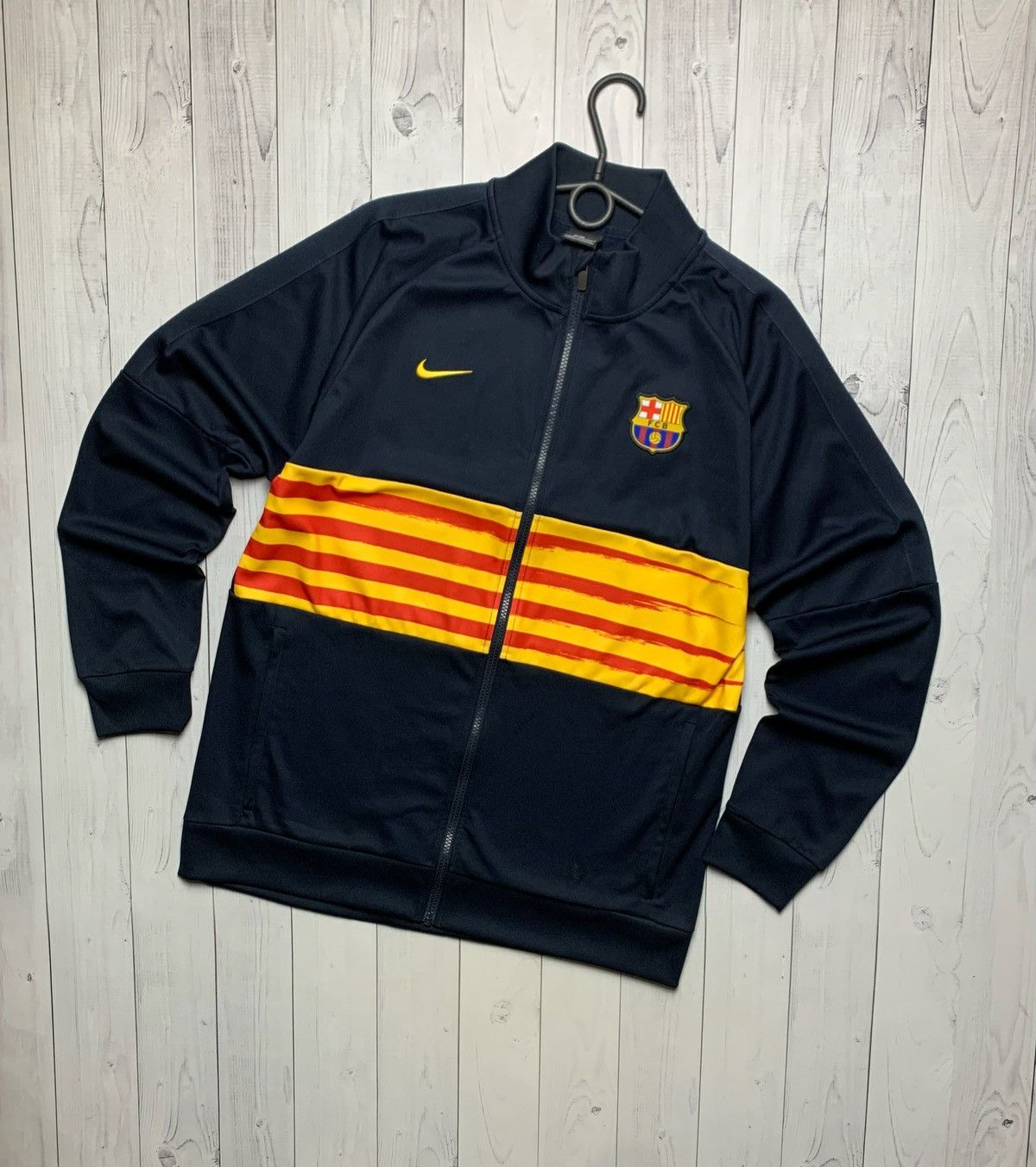 Nike × Vintage Vintage Nike Barcelona track soccer jacket size L rare Size US L / EU 52-54 / 3 - 1 Thumbnail