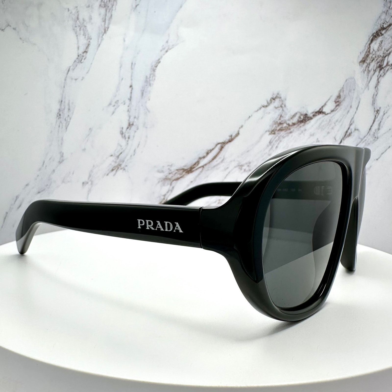 Prada New PRADA Sunglasses Black 2025 Collection Aviator Shield Size ONE SIZE - 11 Thumbnail