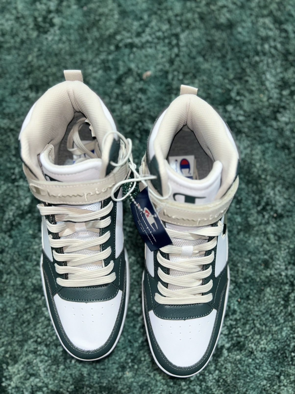Champion “Olive and Cream” High Top Athletic Sneakers Size 11.5 Size US 11.5 / EU 44-45 - 3 Thumbnail