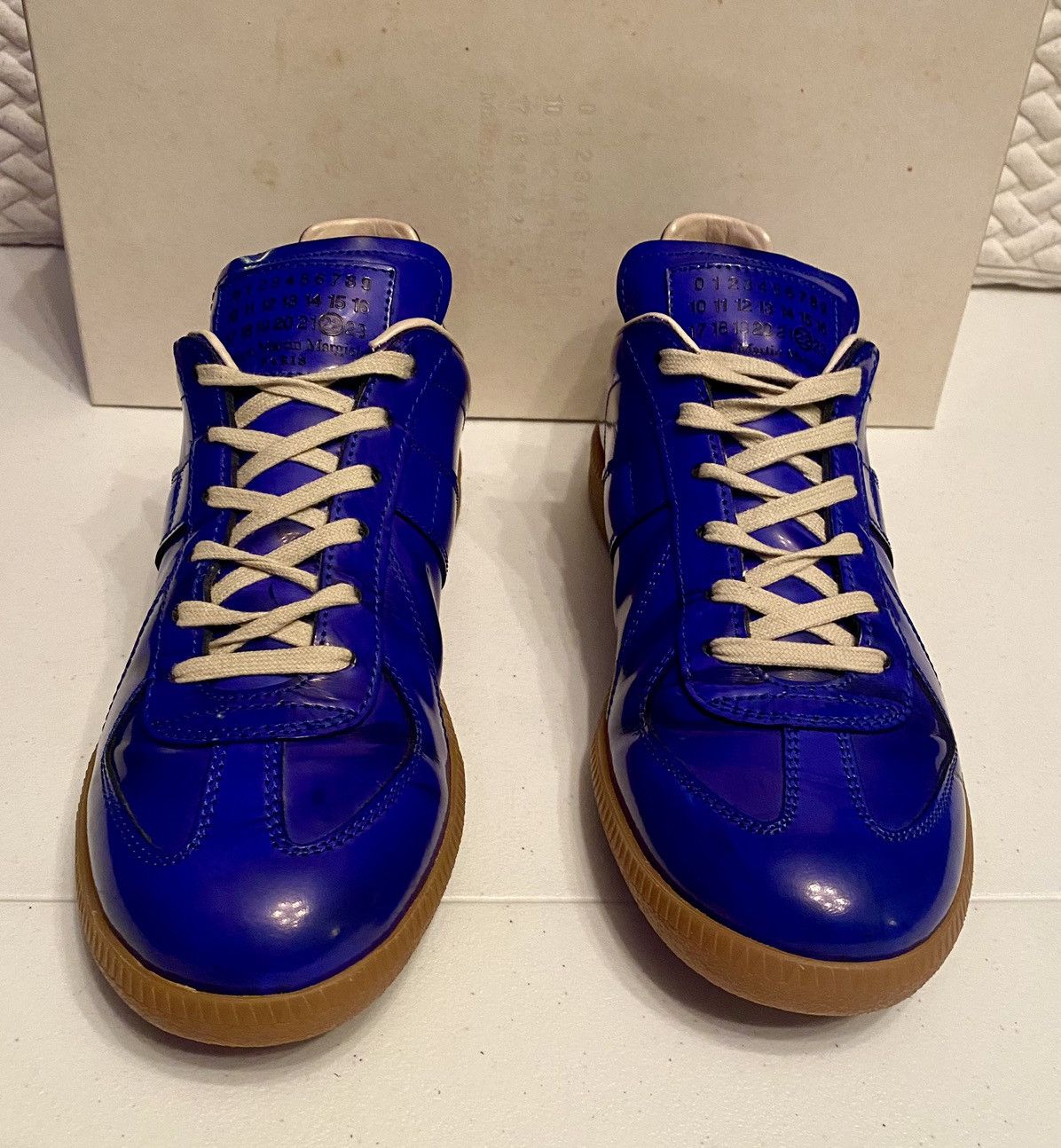 Maison Margiela Maison Margiela 22 🇮🇹 Blue Lambskin GAT Single Stitch 40 NIB Size US 7 / EU 40 - 1 Thumbnail