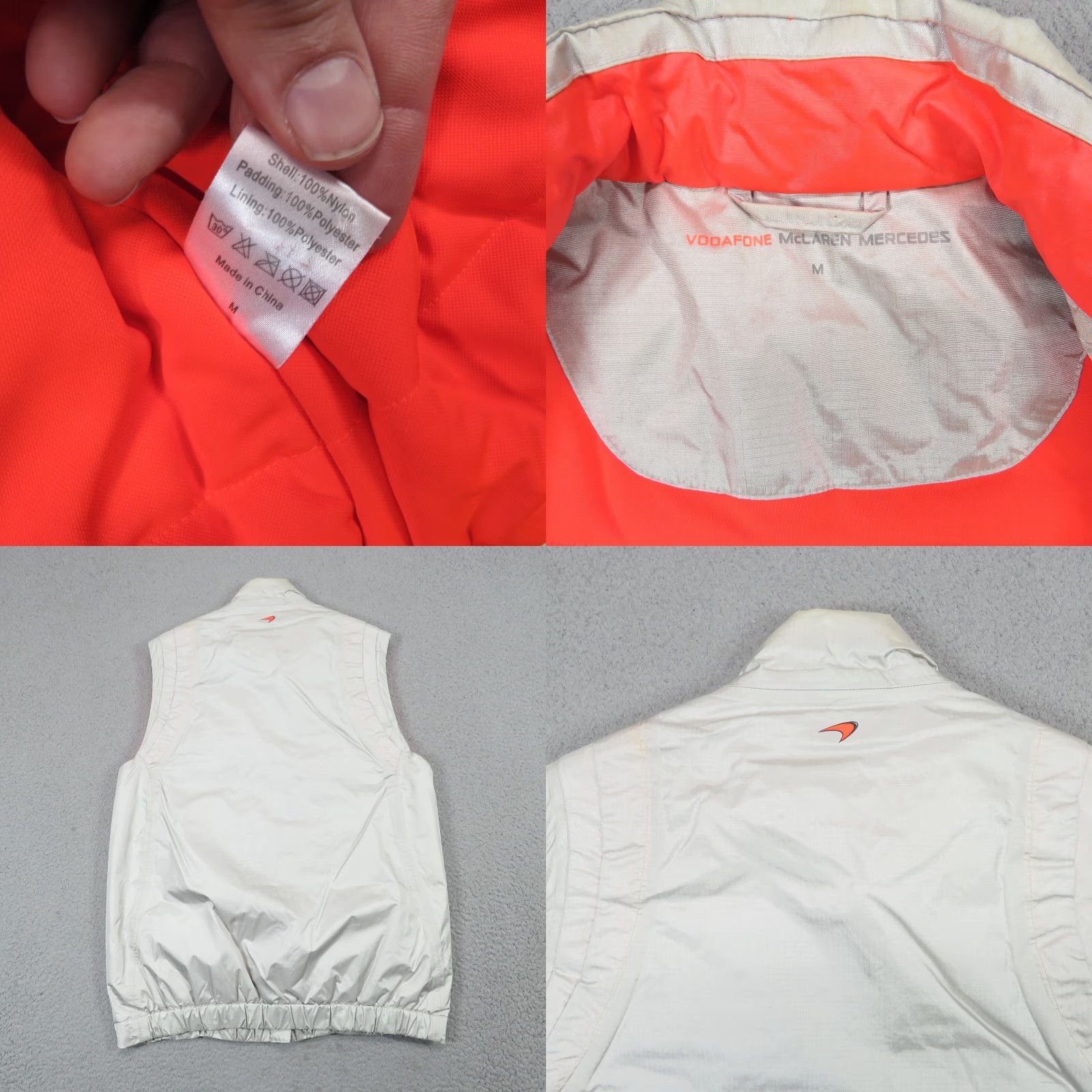 Vintage McLaren Mercedes Vest Womens Medium F1 Racing Formula 1 Gilet Lined Insulated Size M / US 6-8 / IT 42-44 - 9 Thumbnail
