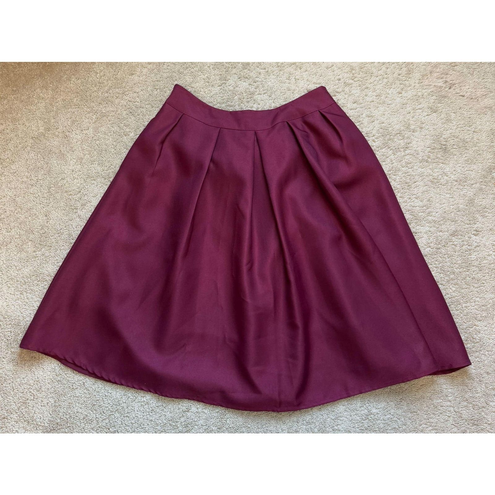 Other Face Pleated High Waisted A Line Midi Skirts Workwear XL Size 32" / US 10 / IT 46 - 4 Thumbnail