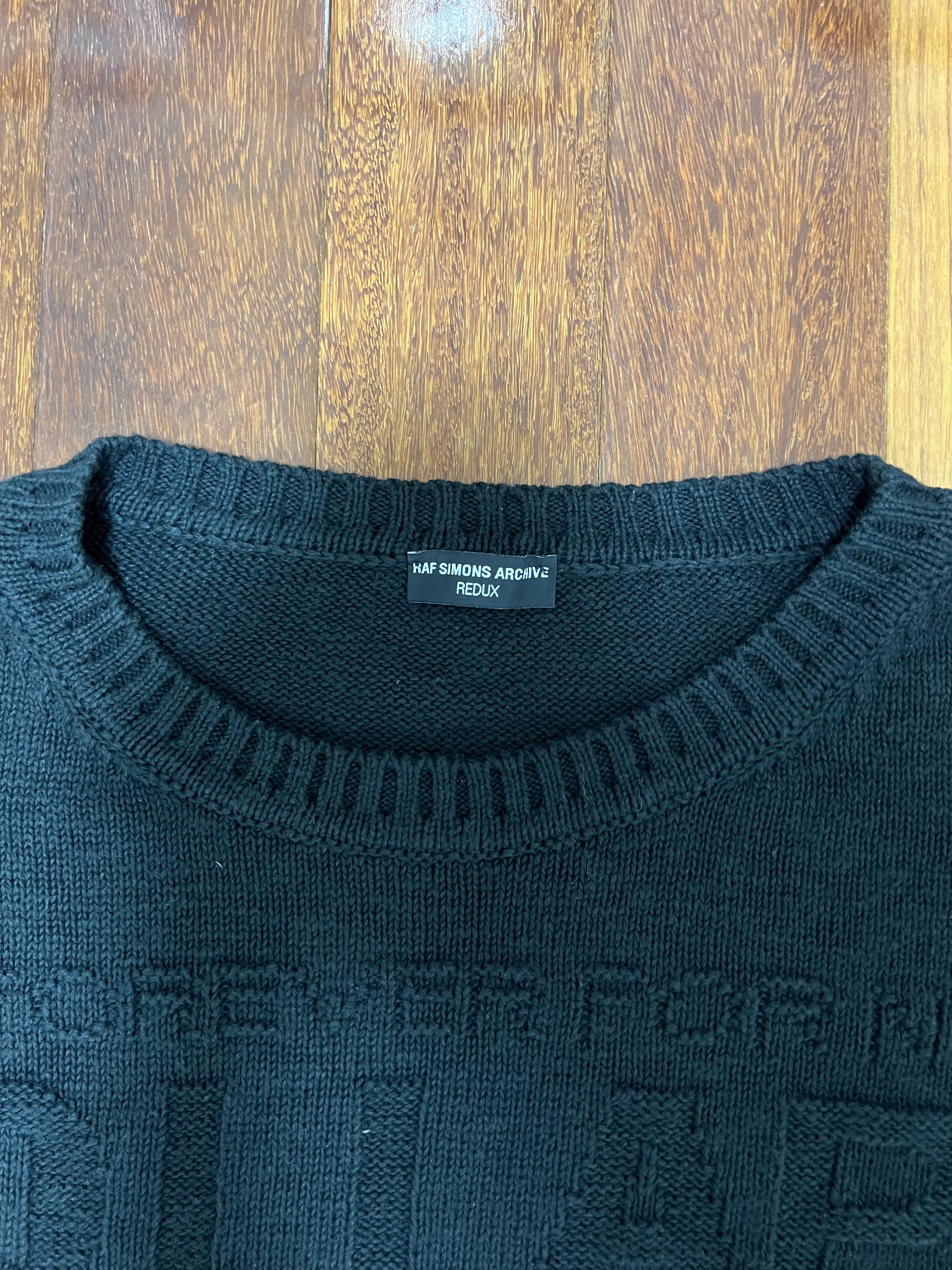 Raf Simons 💚 Raf Simons Redux Oversized Kollaps Sweater Black Medium Size US M / EU 48-50 / 2 - 9 Thumbnail